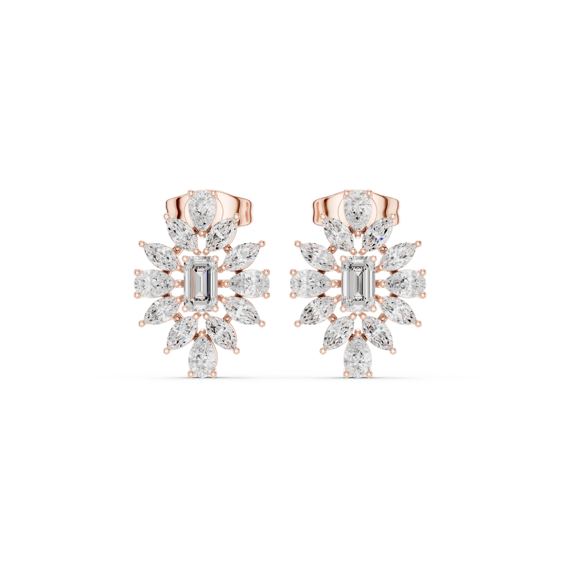 Imperial Bloom Diamond Drop Earrings