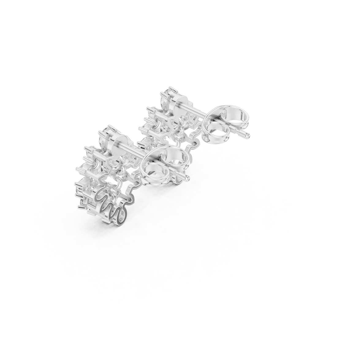 Imperial Bloom Diamond Drop Earrings
