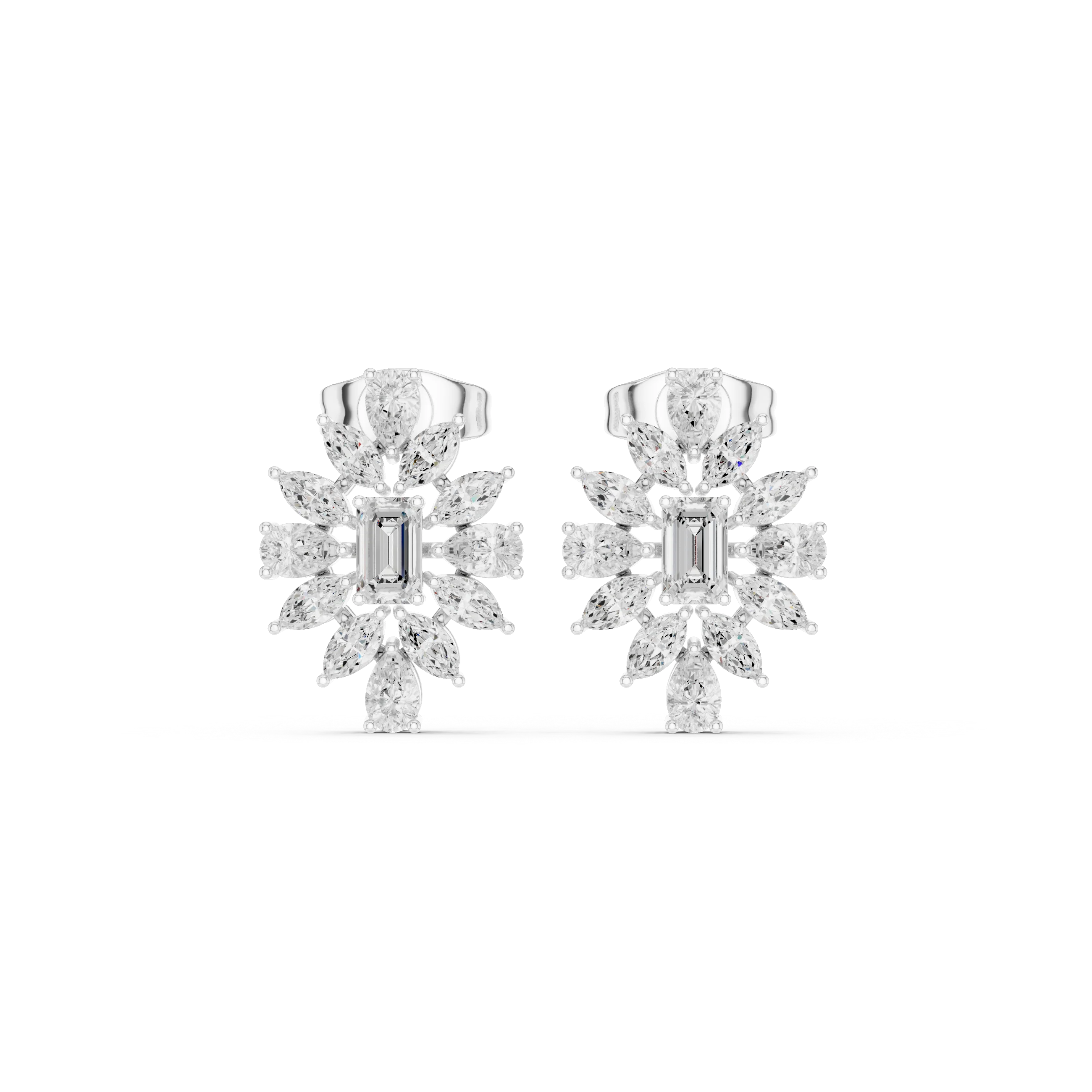 Imperial Bloom Diamond Drop Earrings
