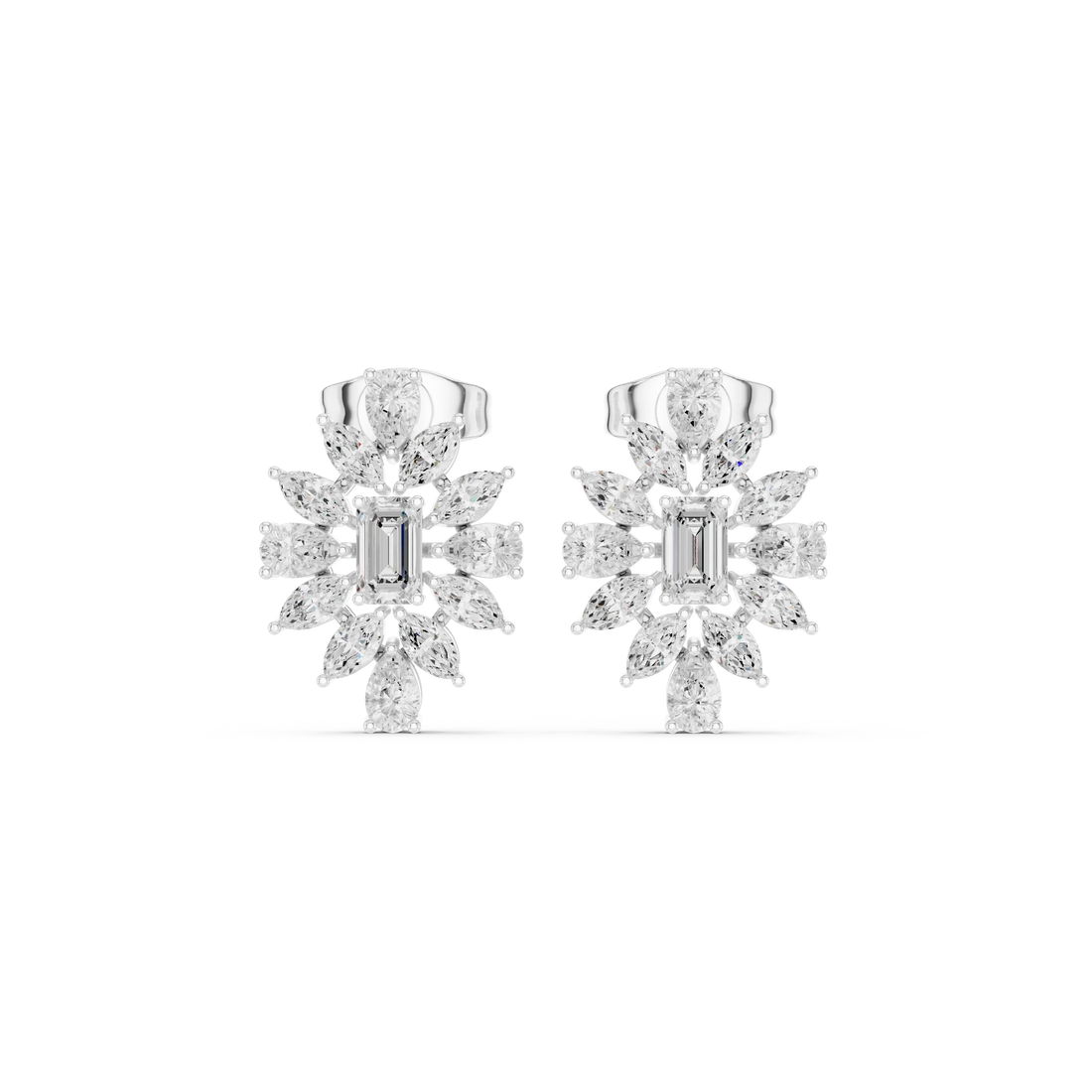Imperial Bloom Diamond Drop Earrings