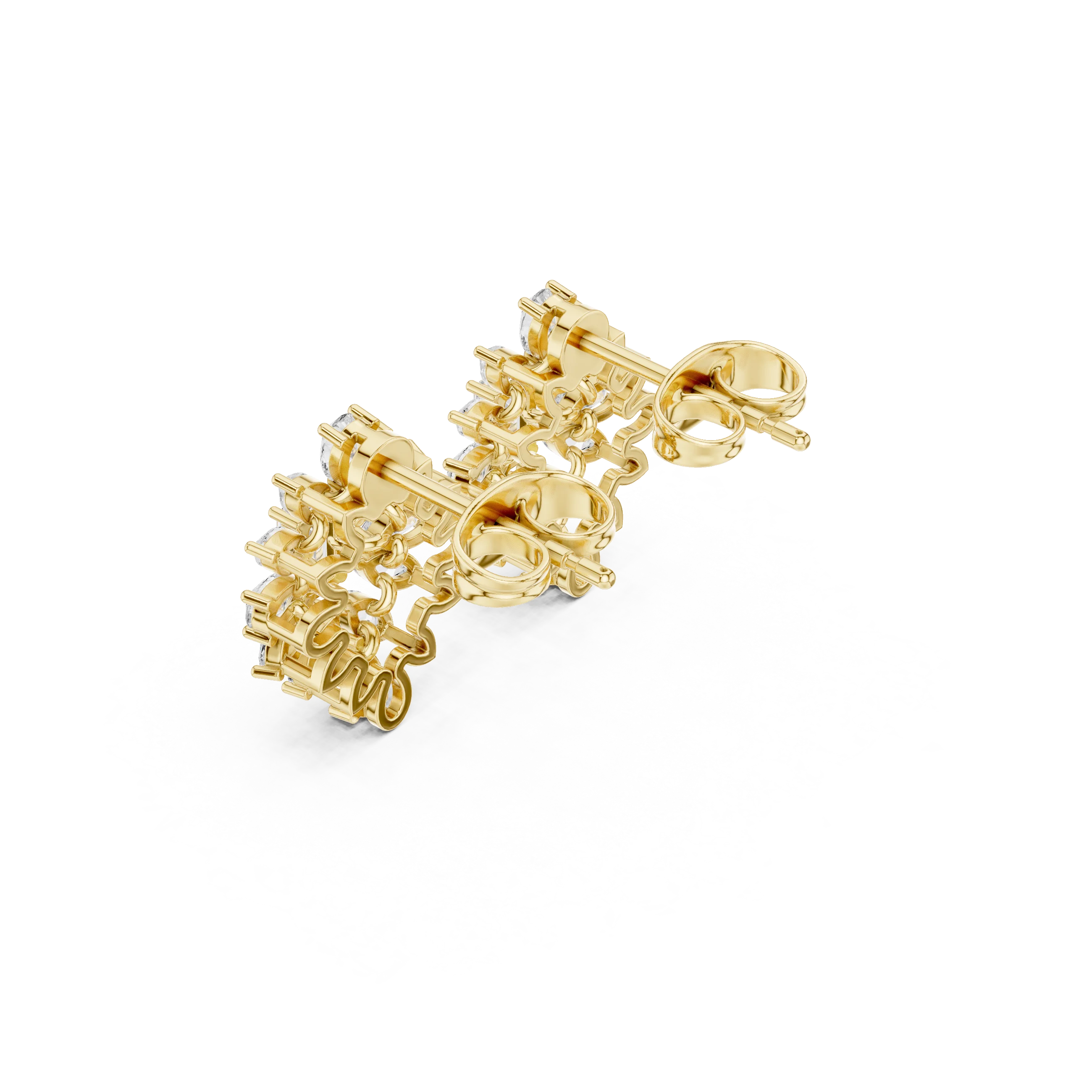 Imperial Bloom Diamond Drop Earrings