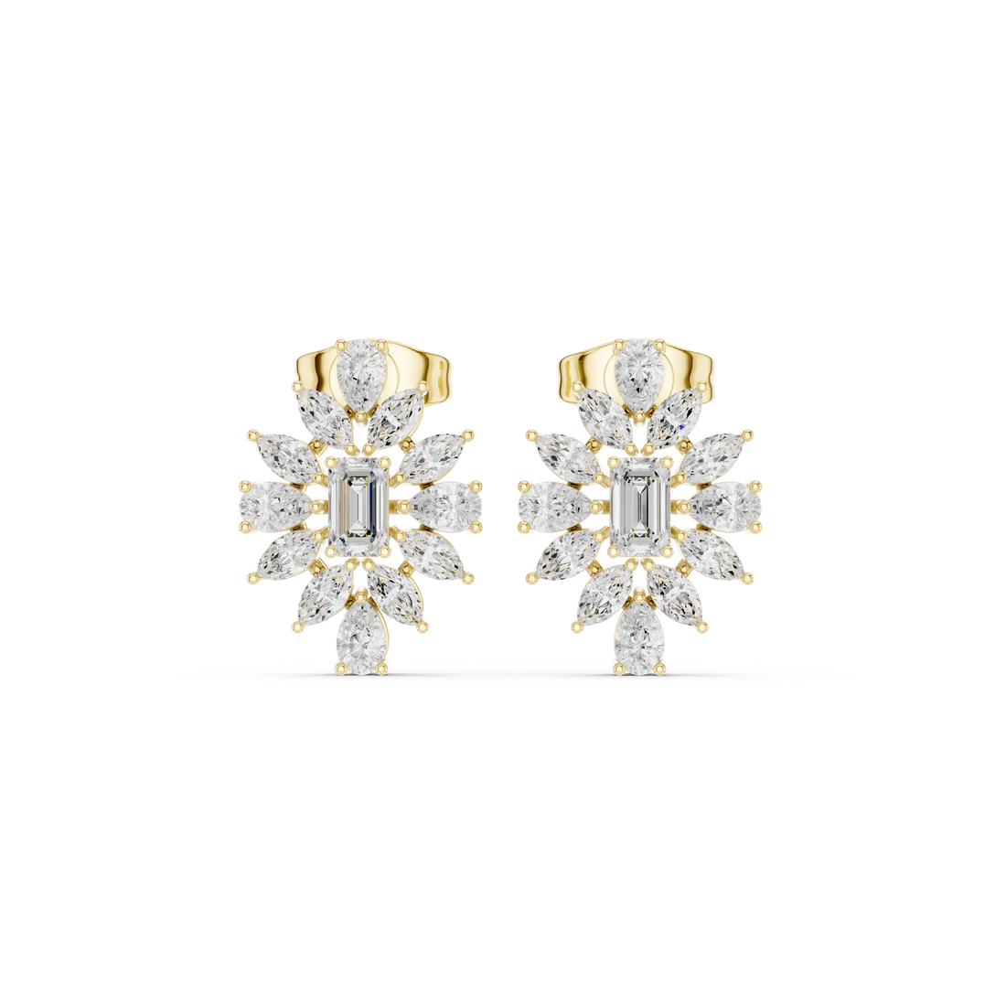 Imperial Bloom Diamond Drop Earrings