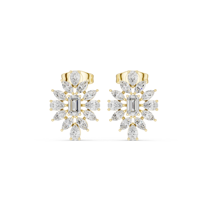 Imperial Bloom Diamond Drop Earrings