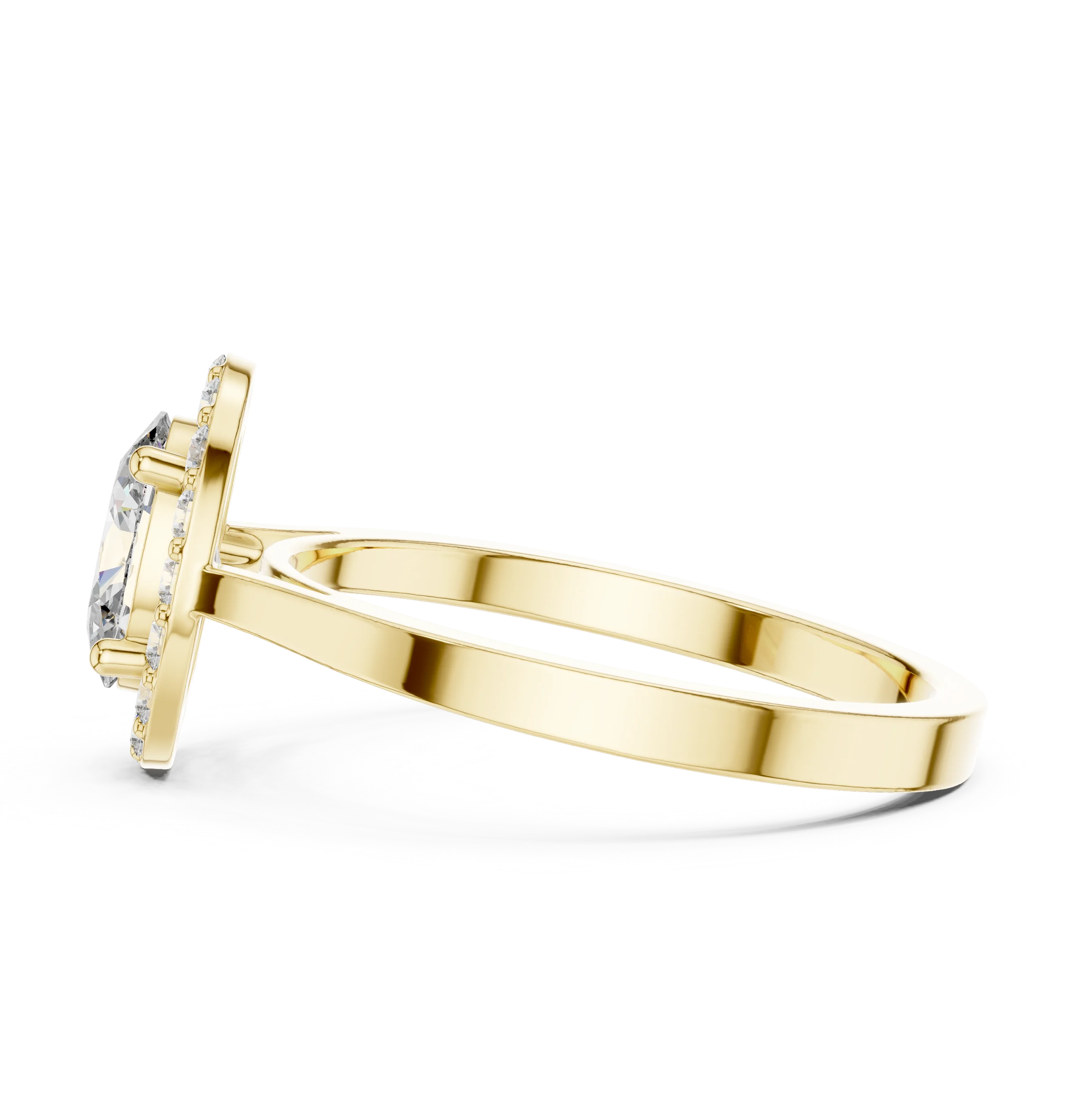 Oval Halo Diamond Engagement Ring