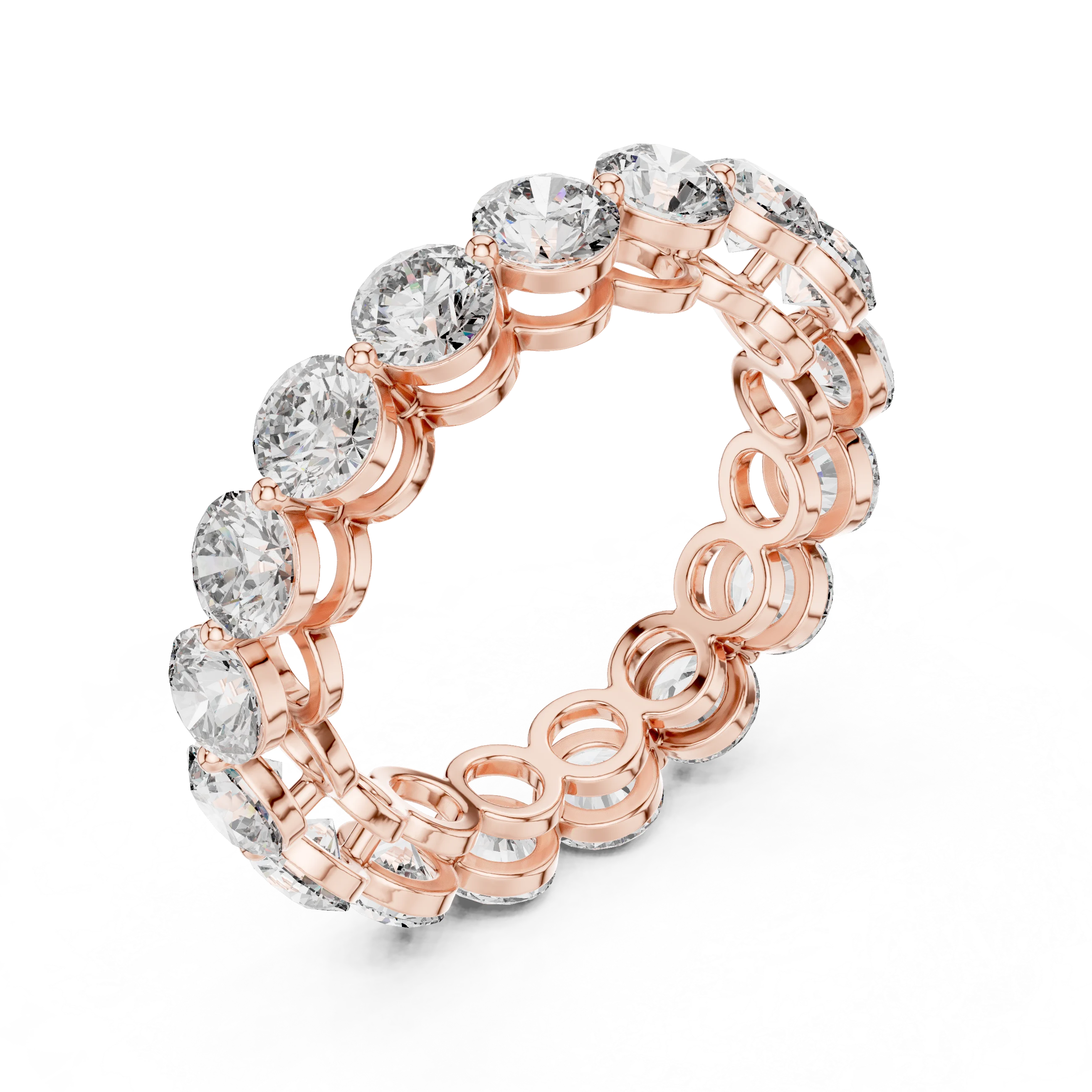 Round Cut Diamond Eternity Band