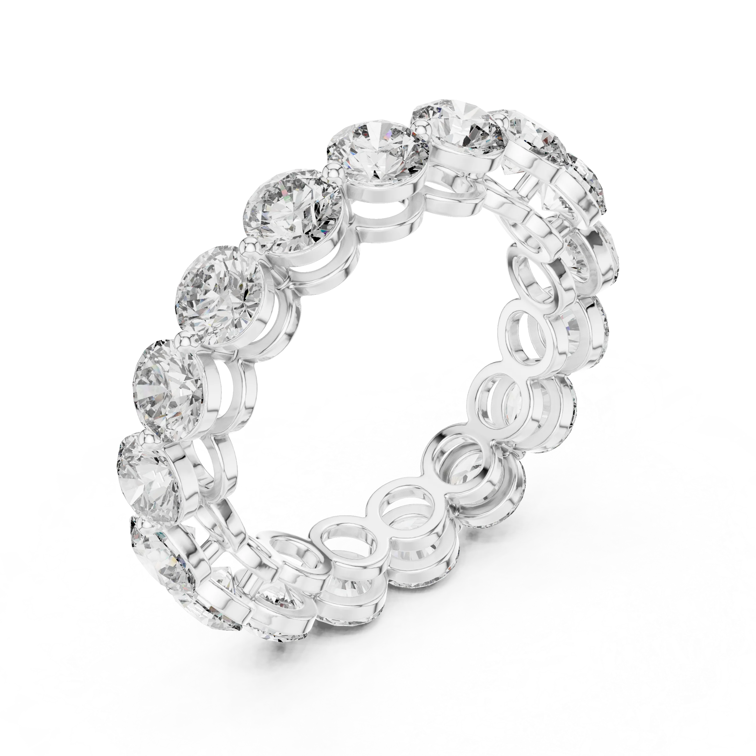 Round Cut Diamond Eternity Band
