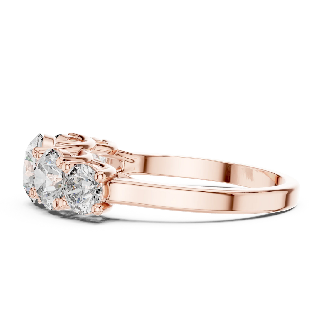 Five-Stone Round Diamond Wedding Band