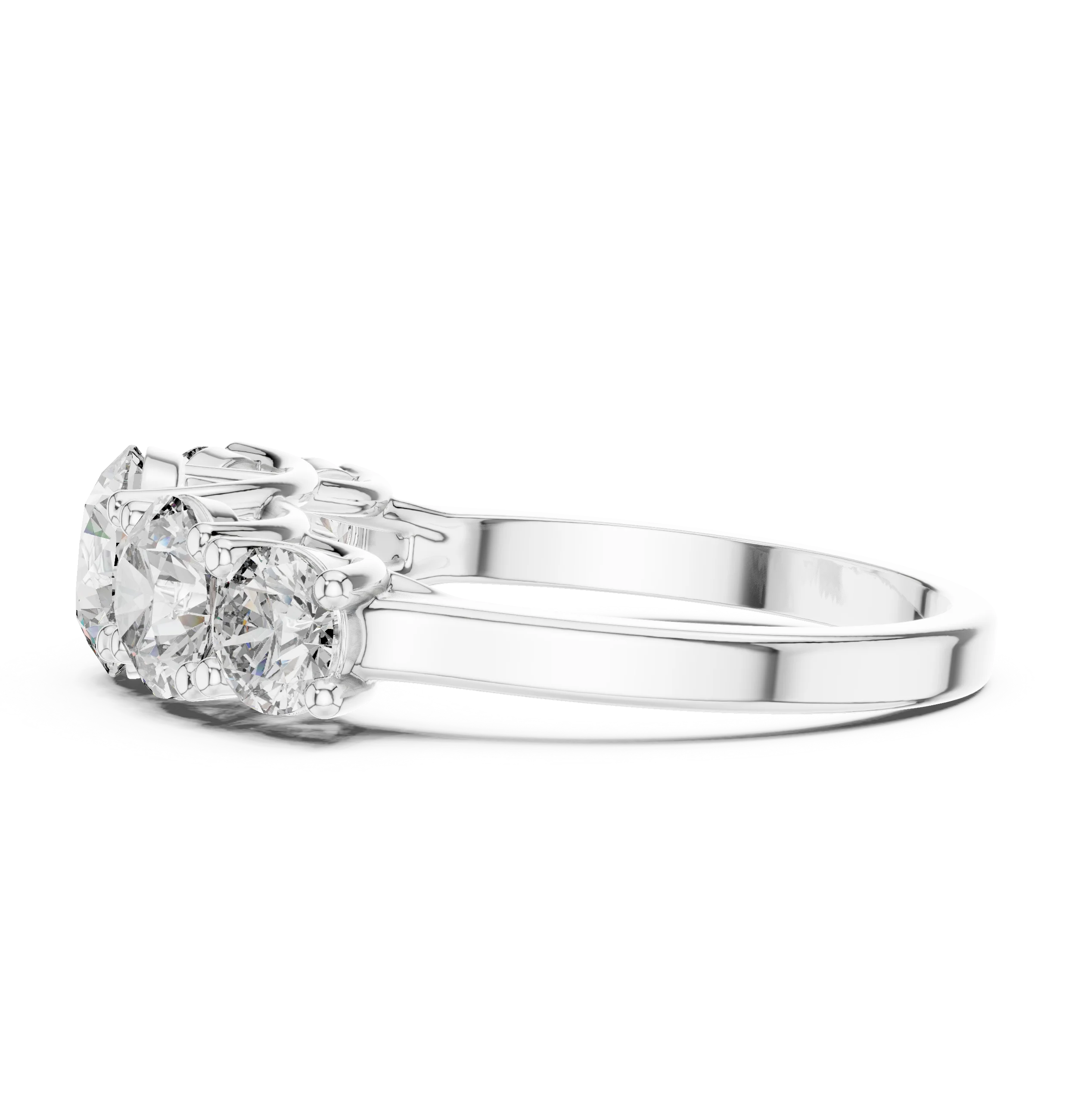 Five-Stone Round Diamond Wedding Band