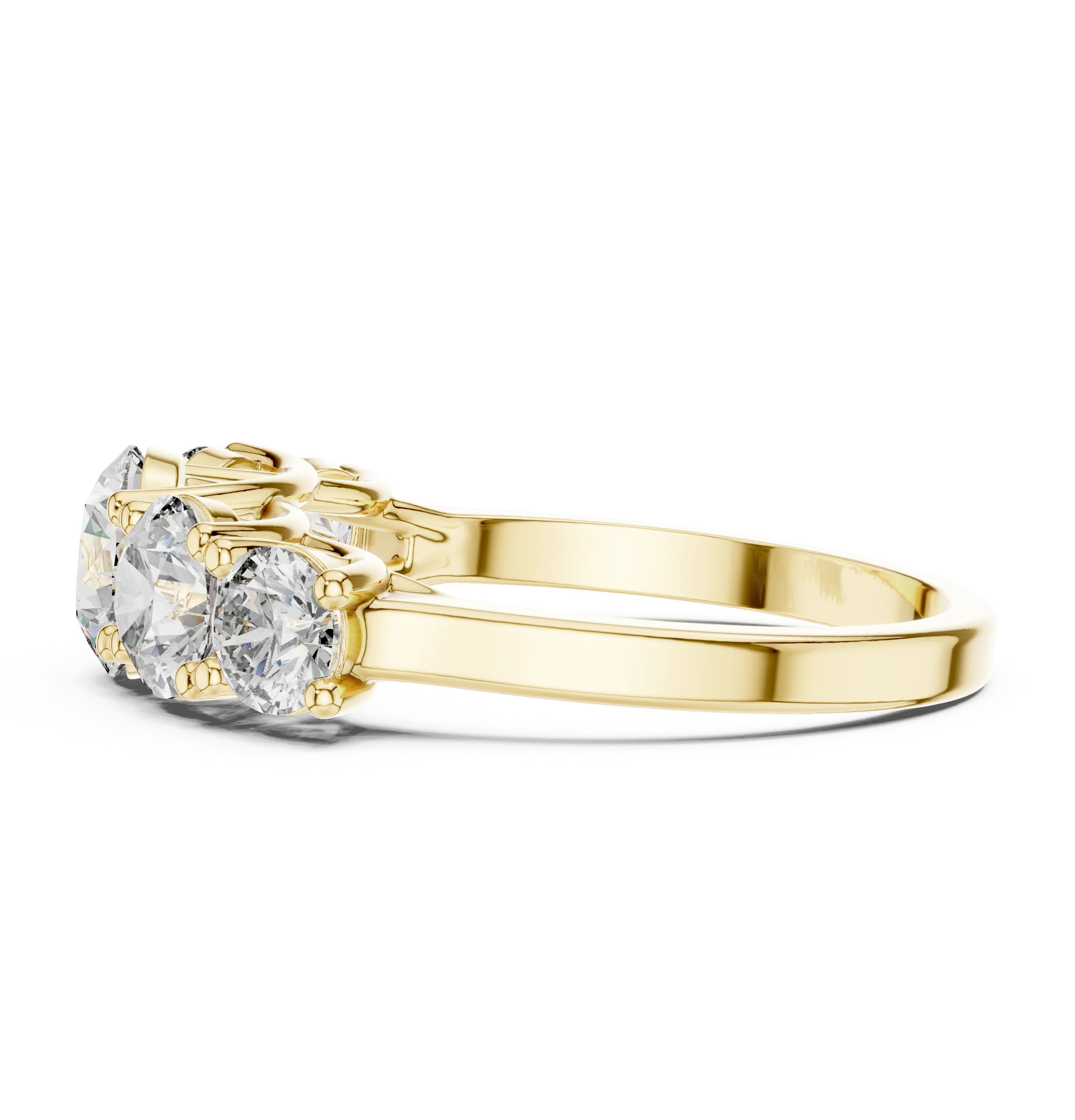 Five-Stone Round Diamond Wedding Band