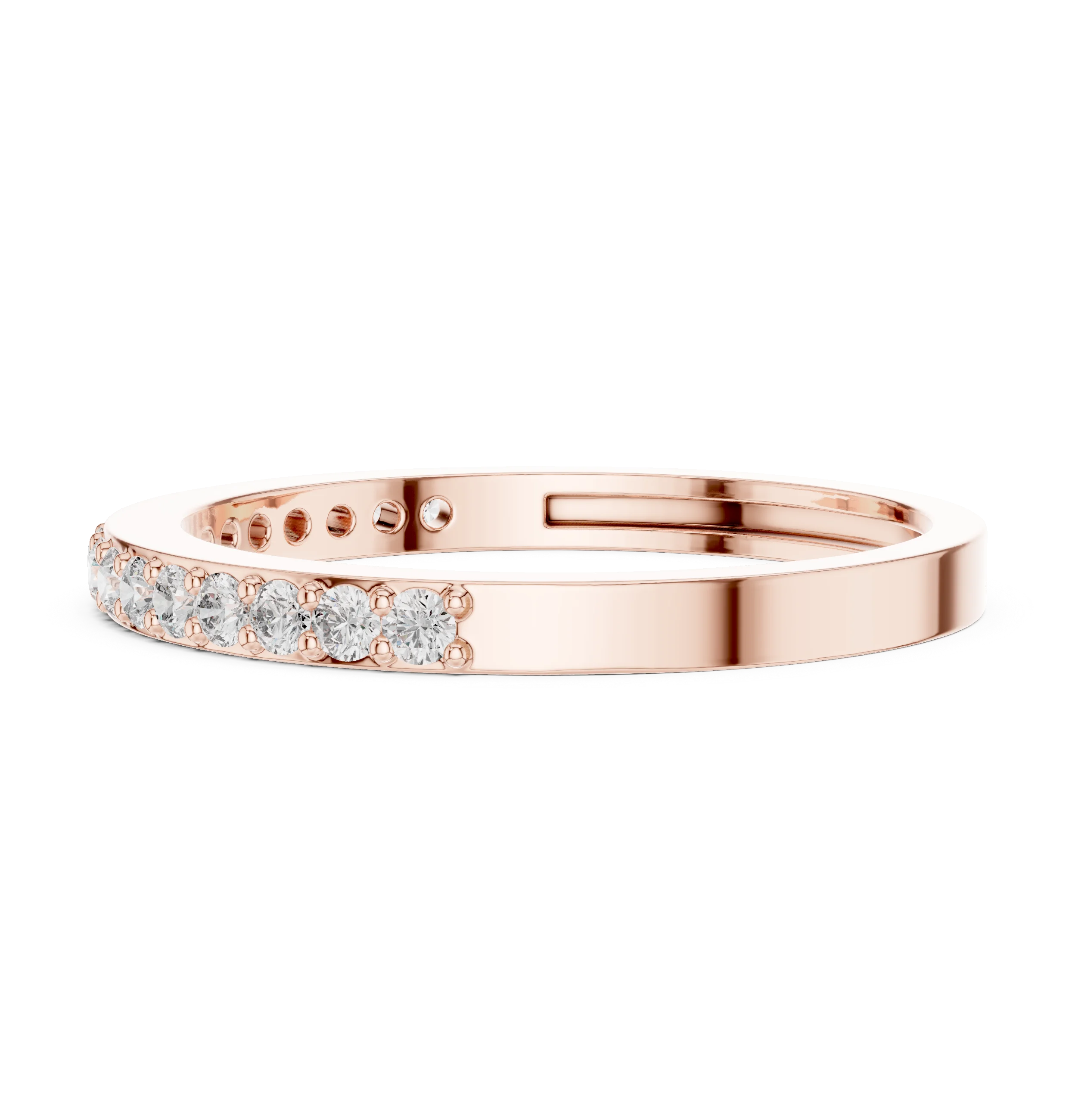 Round Diamond Eternity Wedding Band