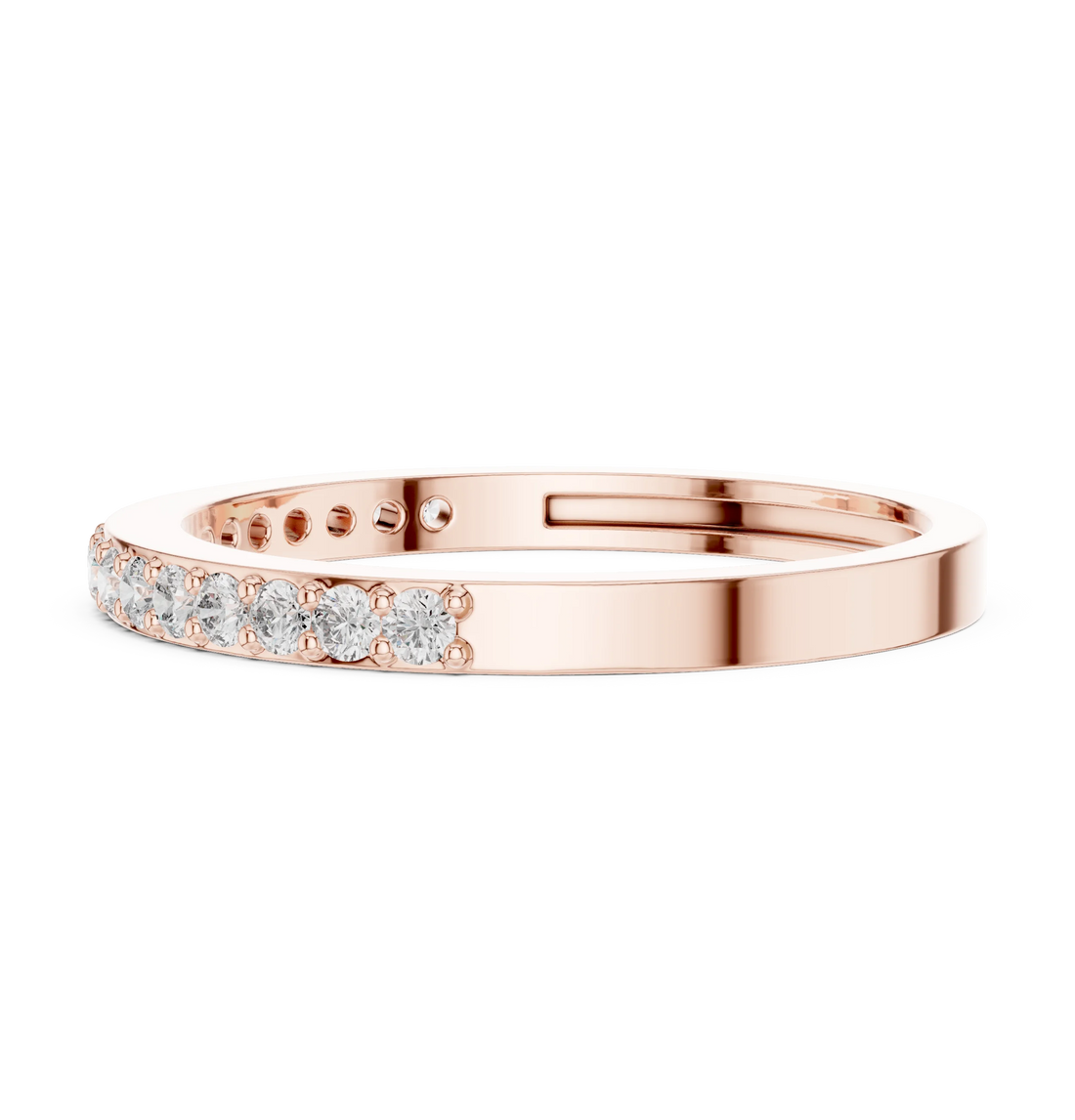 Round Diamond Eternity Wedding Band