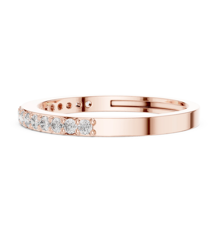 Round Diamond Eternity Wedding Band