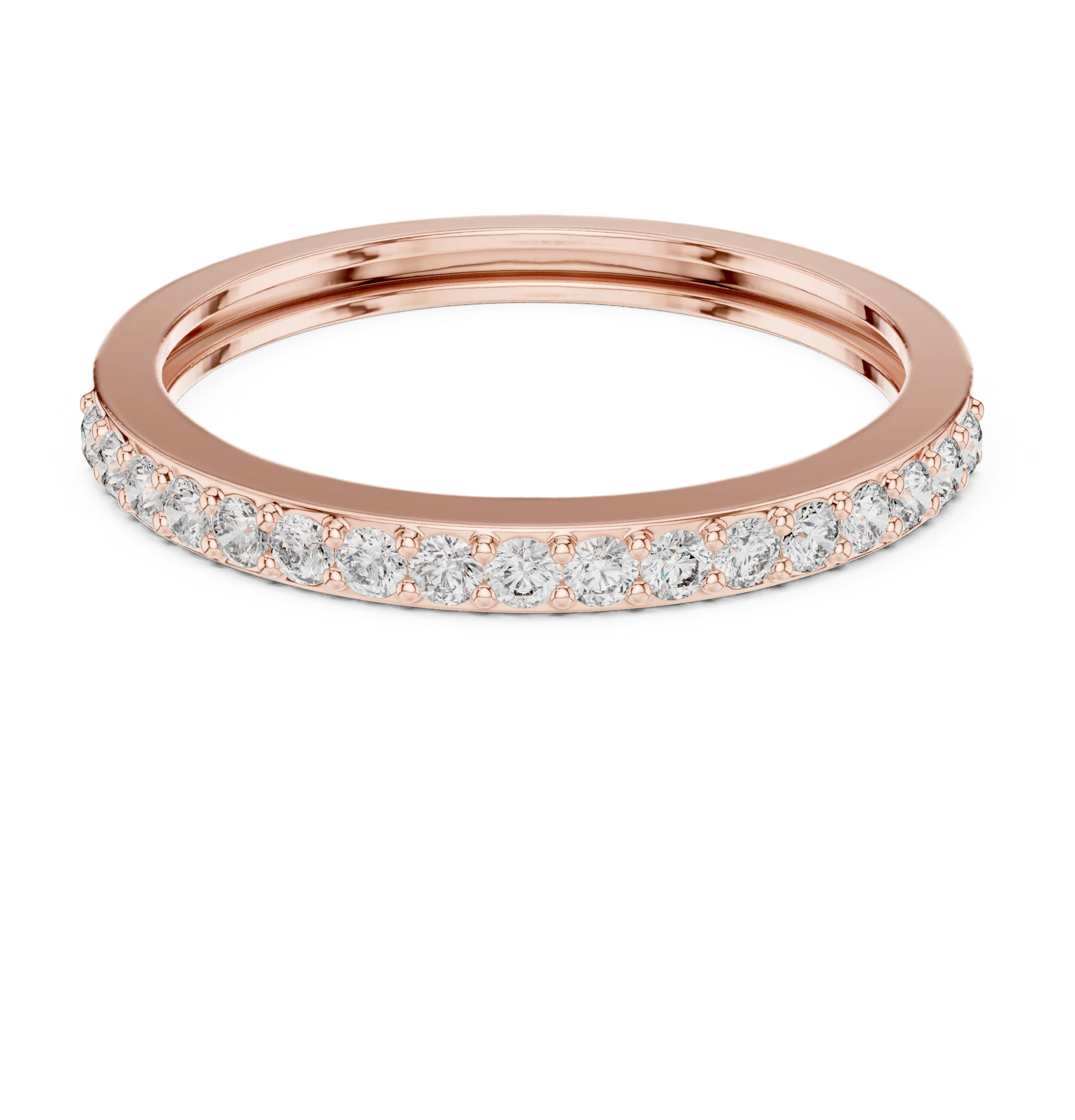 Round Diamond Eternity Wedding Band