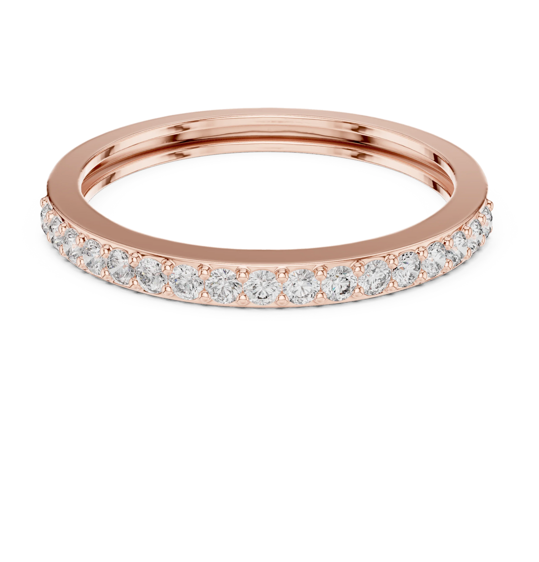 Round Diamond Eternity Wedding Band