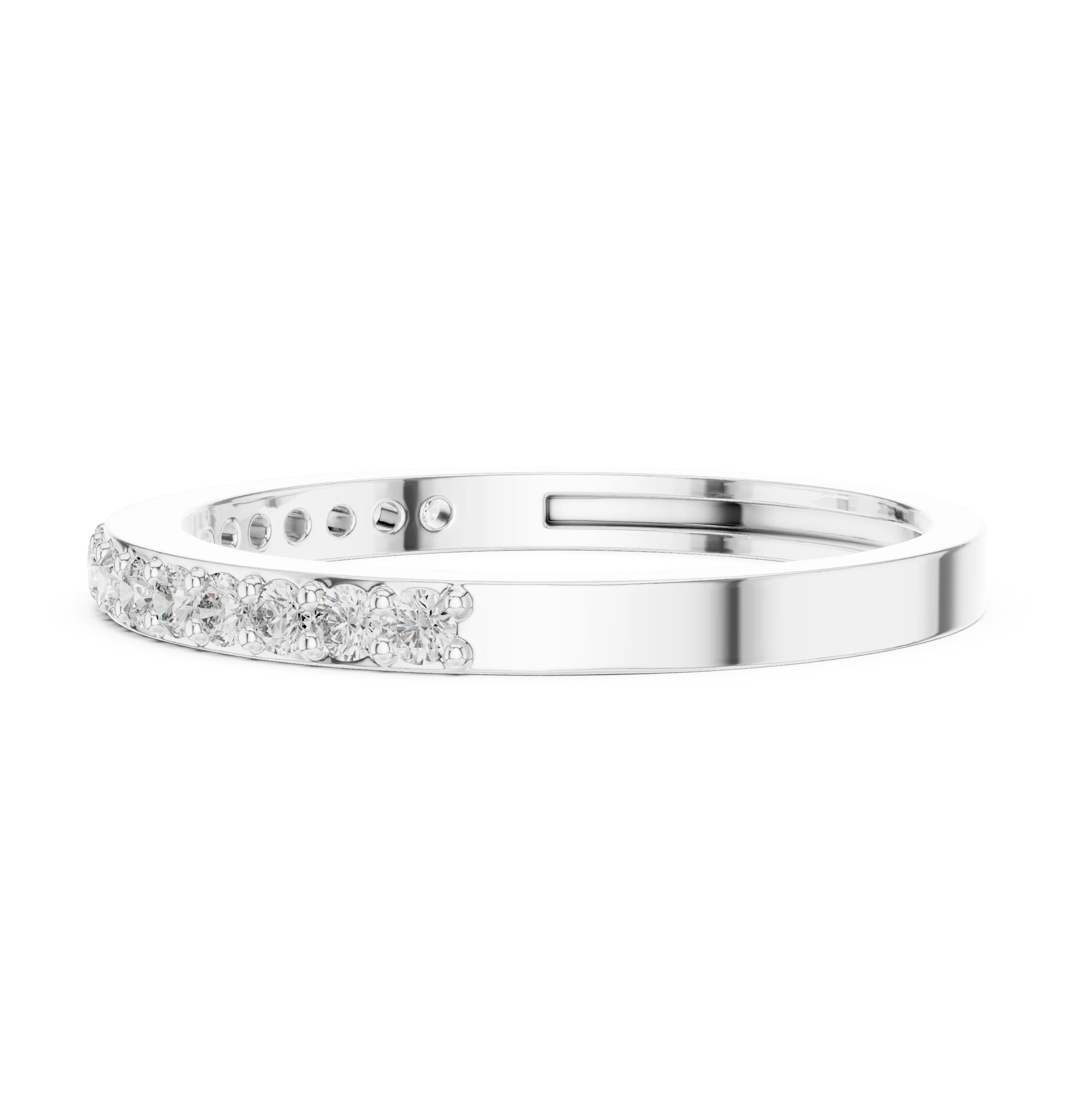 Round Diamond Eternity Wedding Band