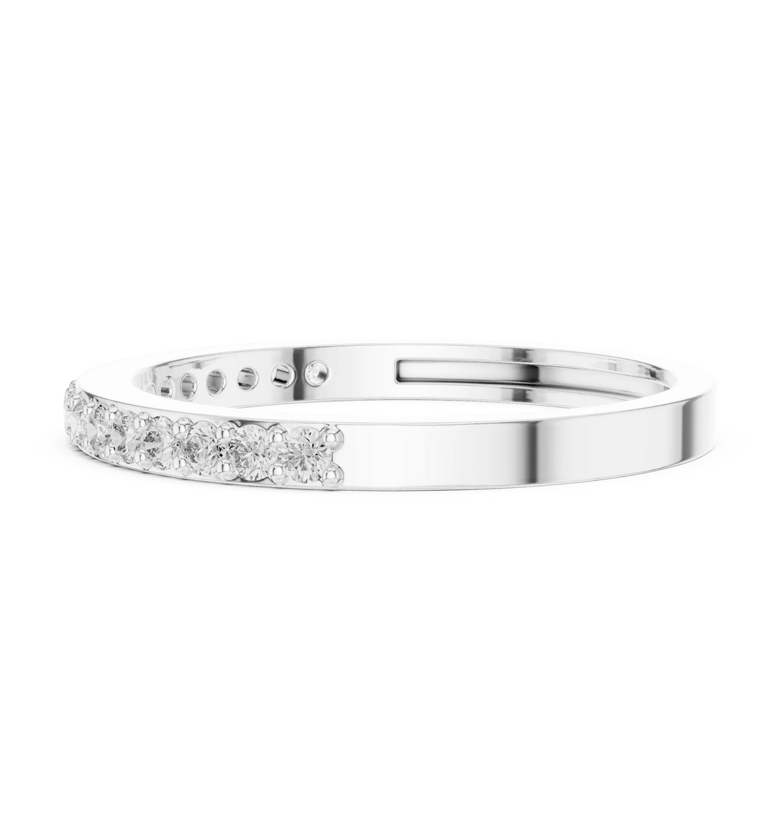 Round Diamond Eternity Wedding Band
