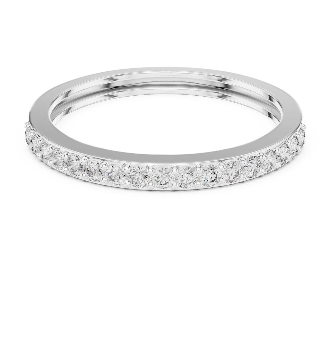 Round Diamond Eternity Wedding Band