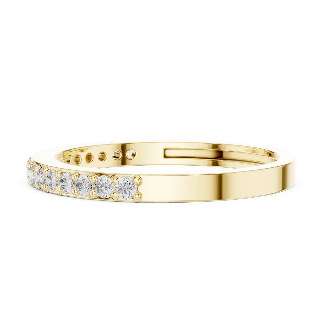 Round Diamond Eternity Wedding Band