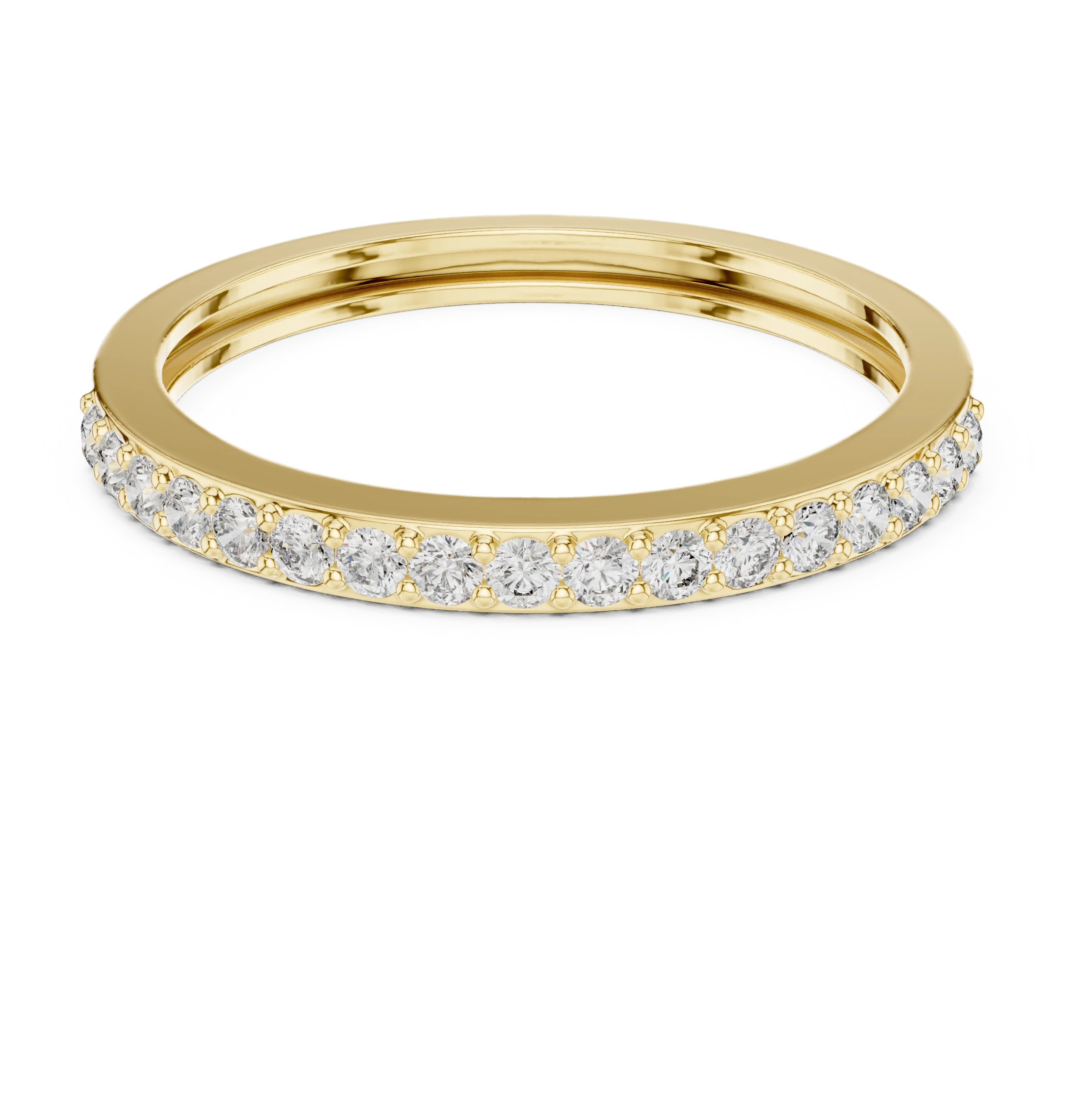 Round Diamond Eternity Wedding Band
