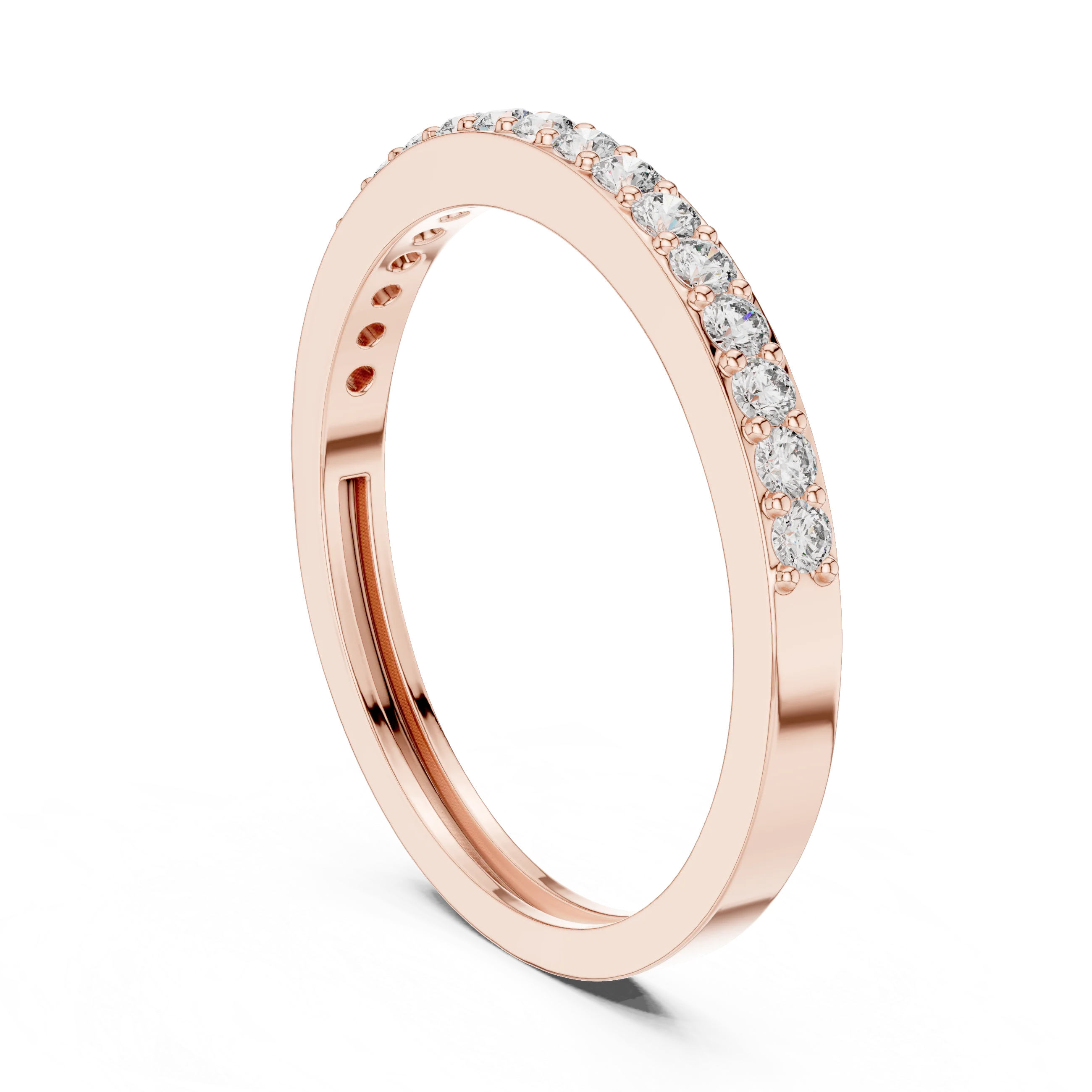 Round Diamond Eternity Wedding Band