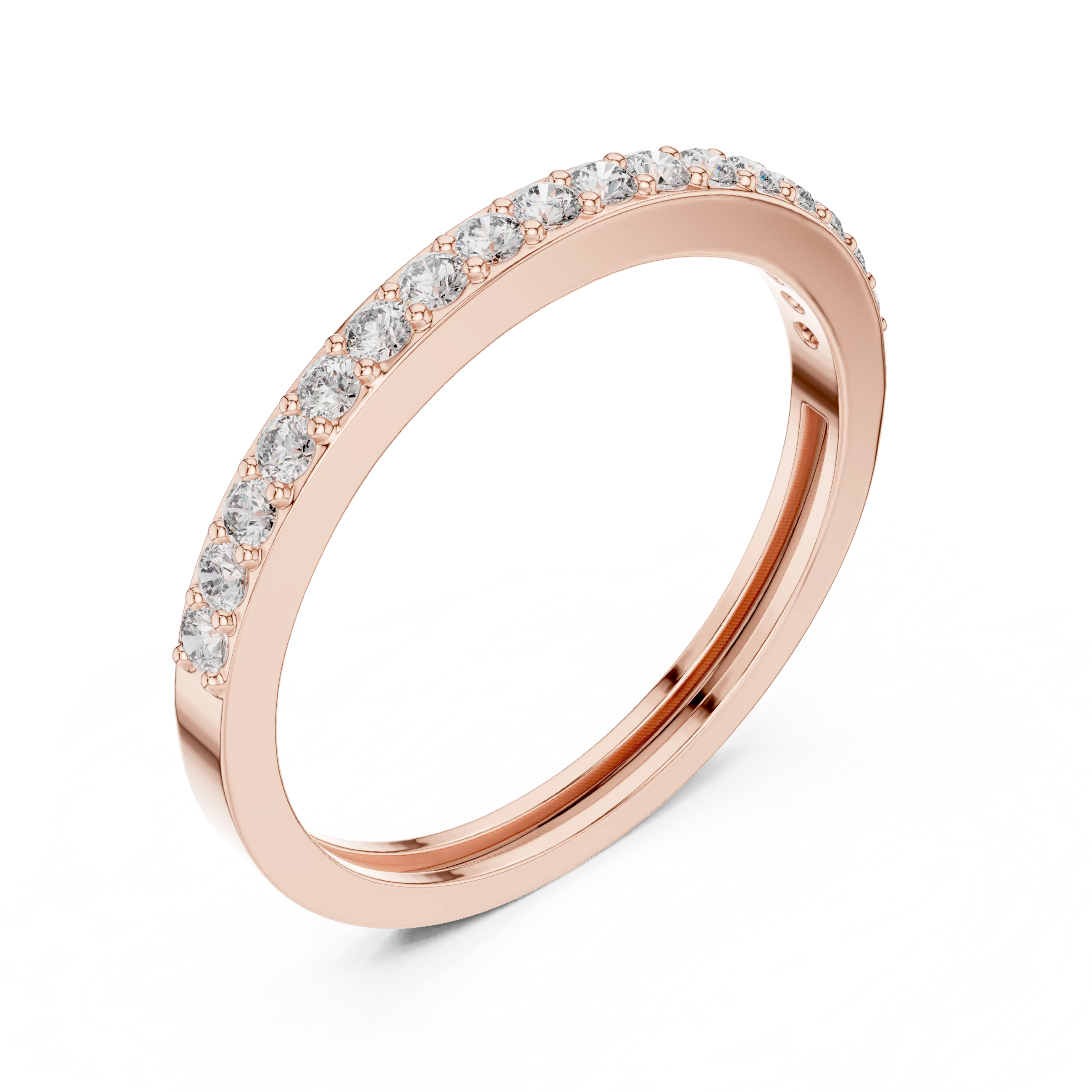 Round Diamond Eternity Wedding Band