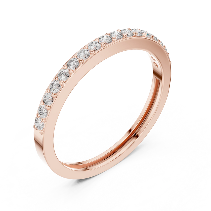Round Diamond Eternity Wedding Band
