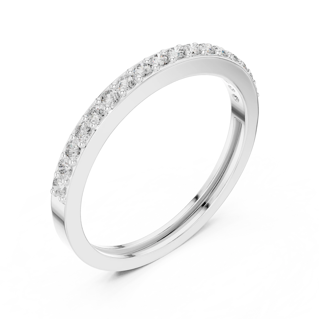 Round Diamond Eternity Wedding Band