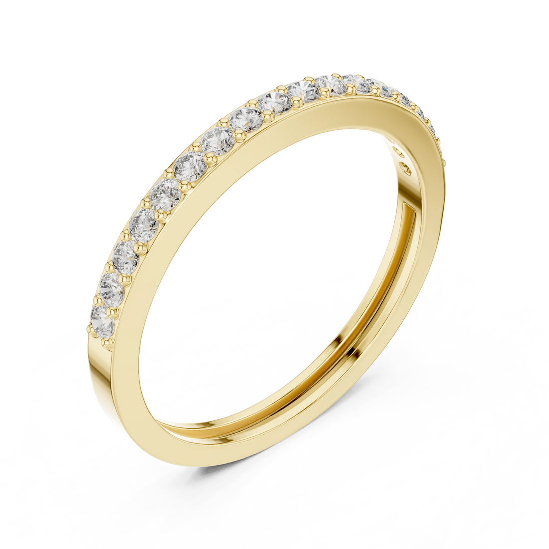 Round Diamond Eternity Wedding Band