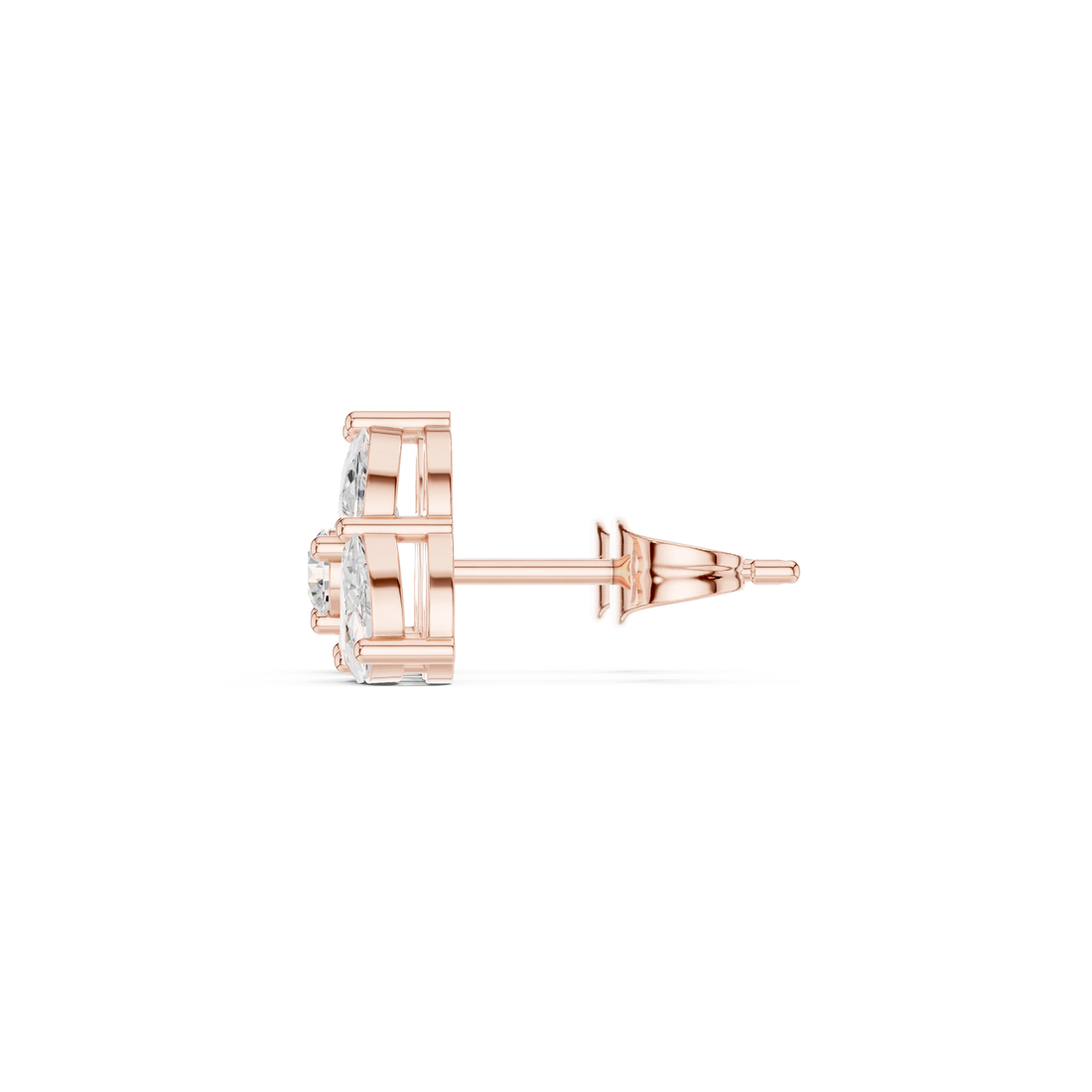 Trinity Glow Diamond Cluster Stud Earrings