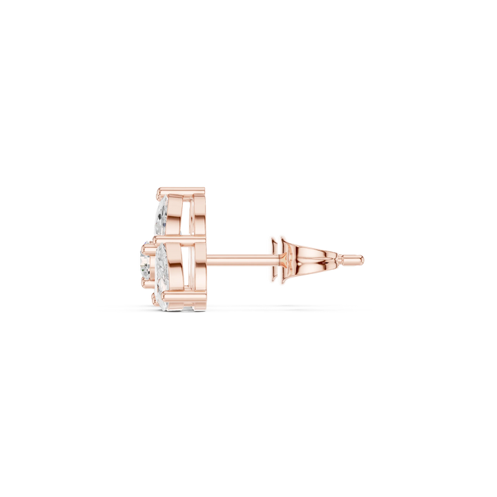 Trinity Glow Diamond Cluster Stud Earrings