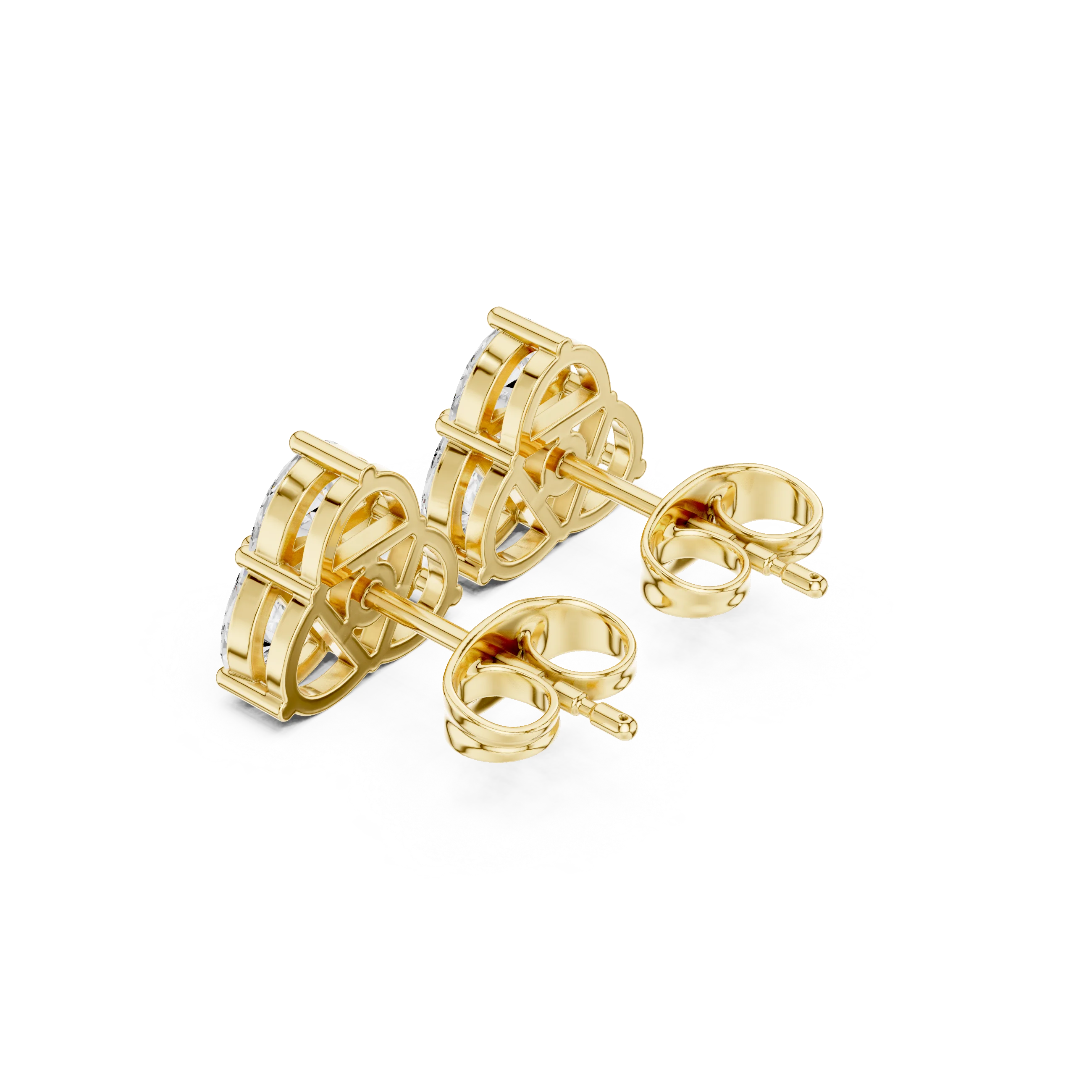 Trinity Glow Diamond Cluster Stud Earrings