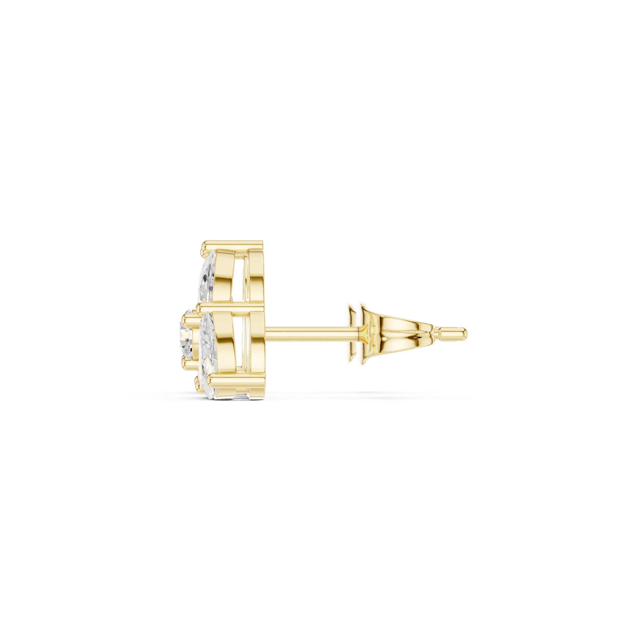 Trinity Glow Diamond Cluster Stud Earrings