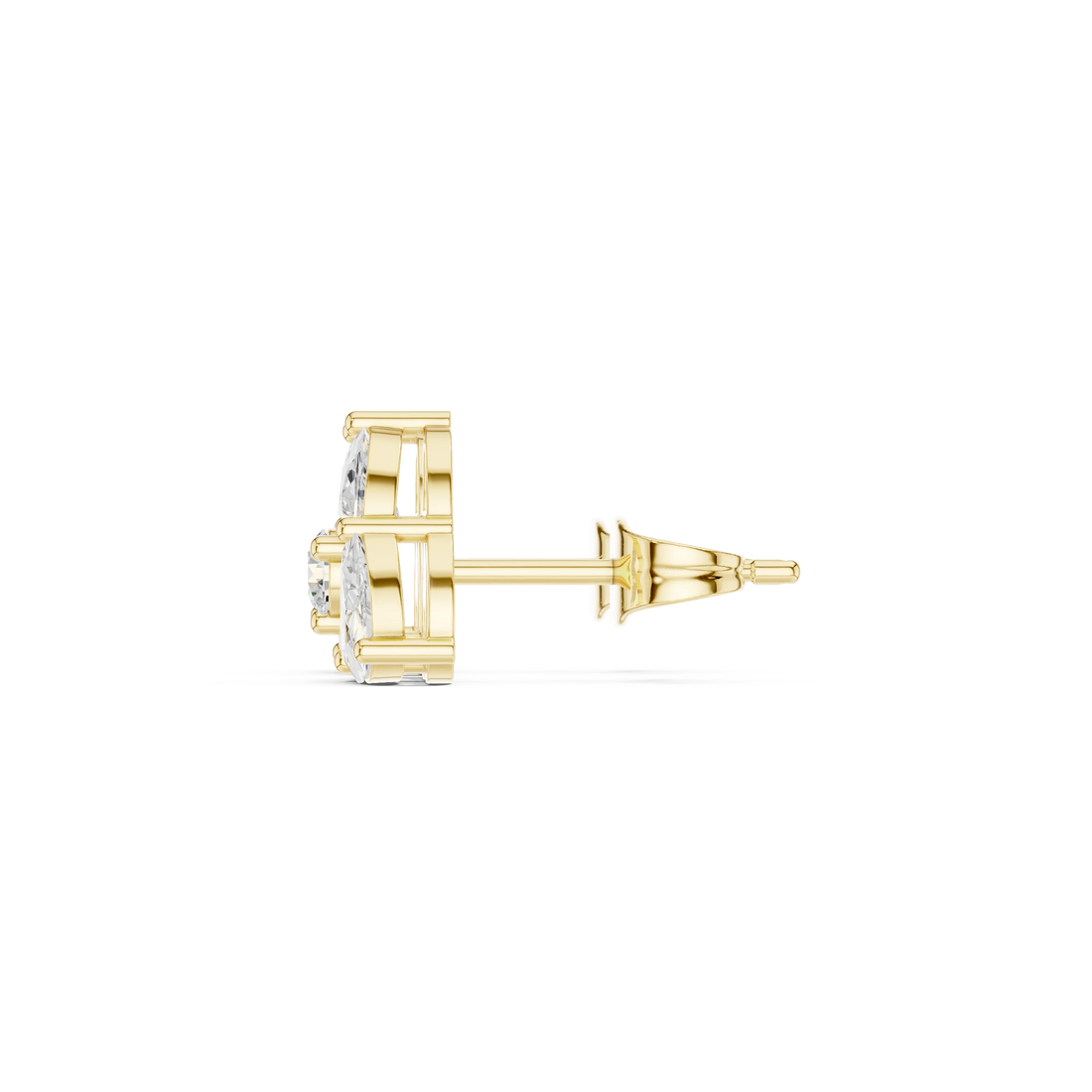 Trinity Glow Diamond Cluster Stud Earrings