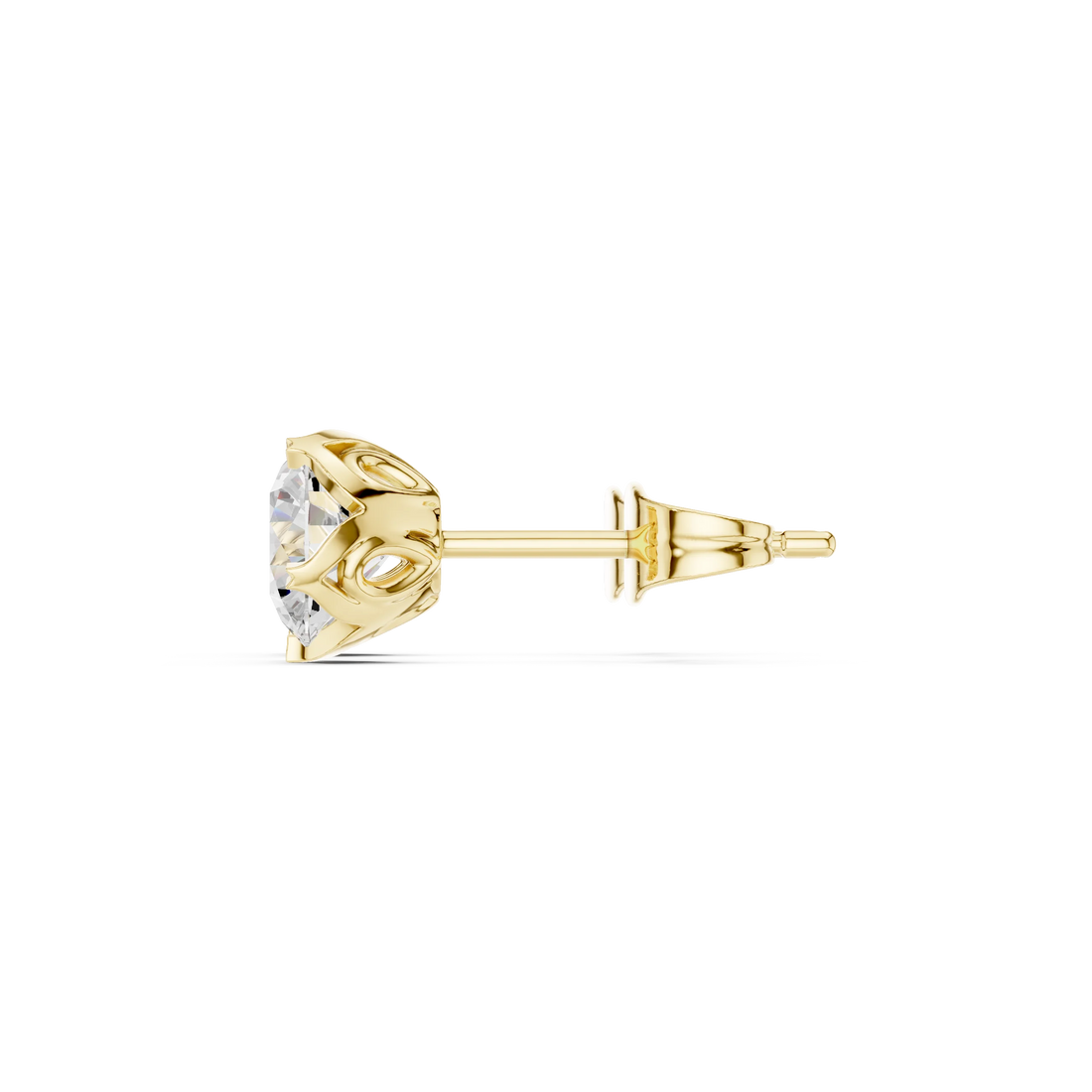 Eternal Round Solitaire Diamond Stud Earrings