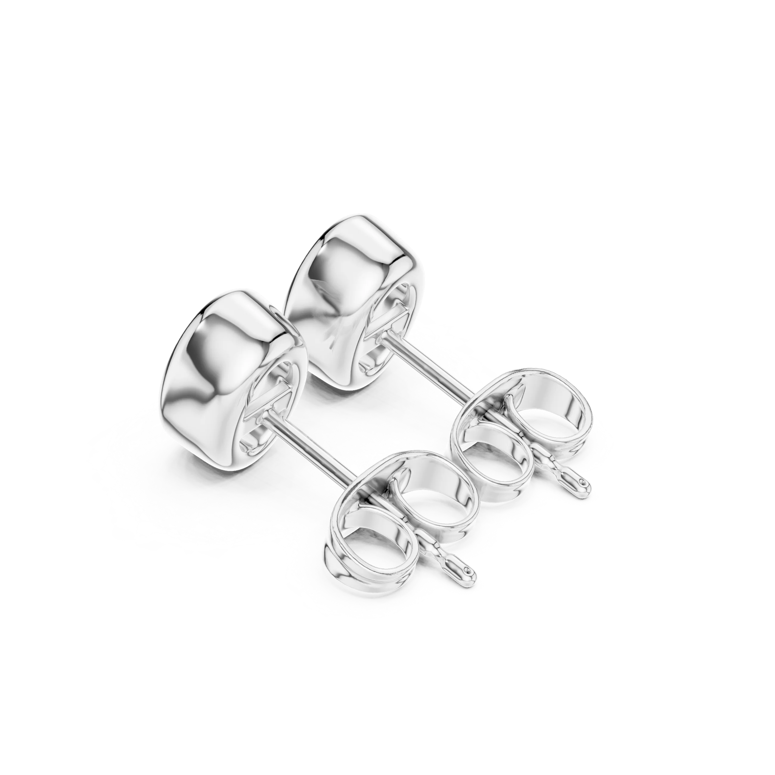 Elara Oval Bezel Diamond Stud Earrings