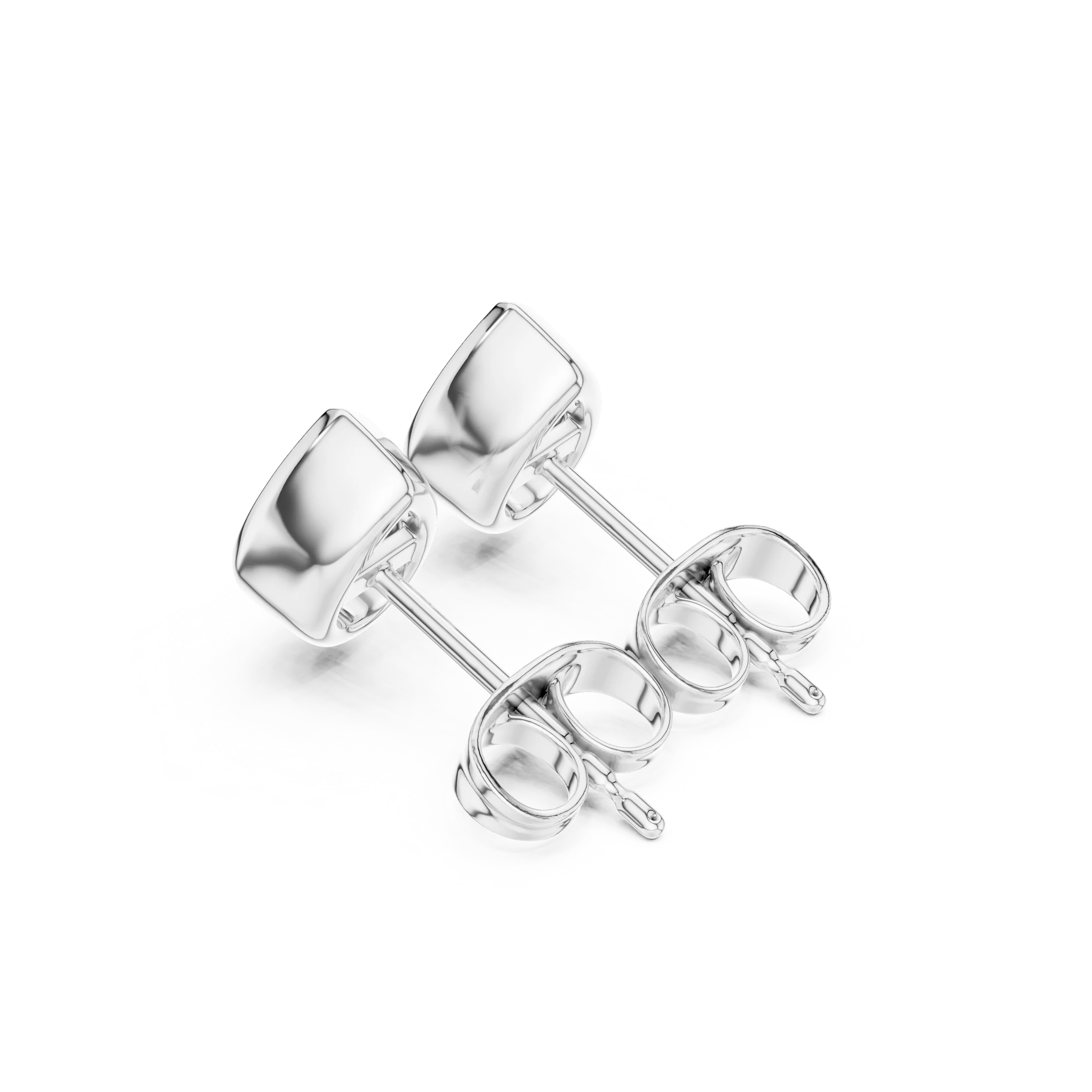 Seraphina Pear Bezel Diamond Stud Earrings