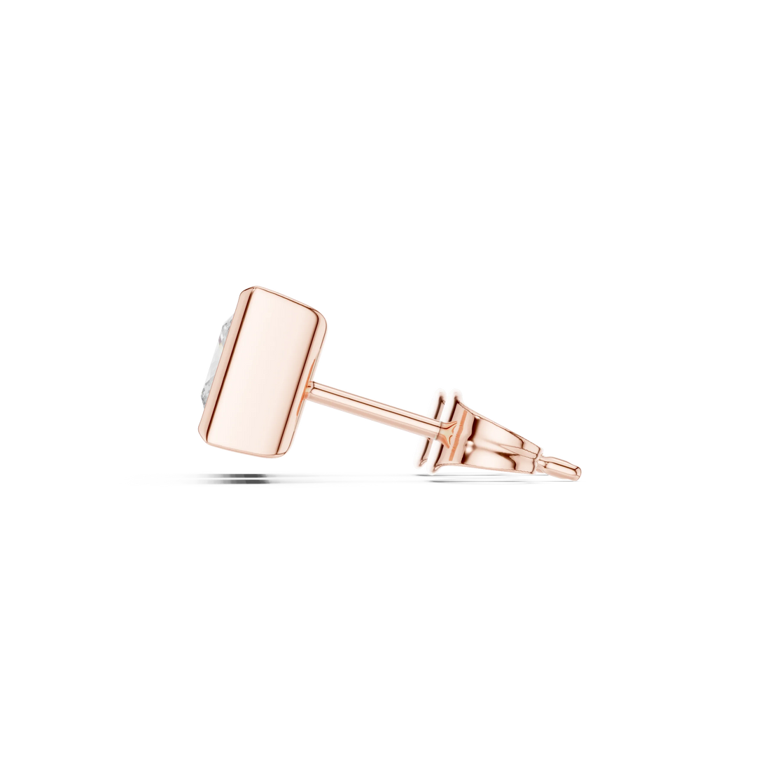 Regalia Princess Bezel Diamond Stud Earrings