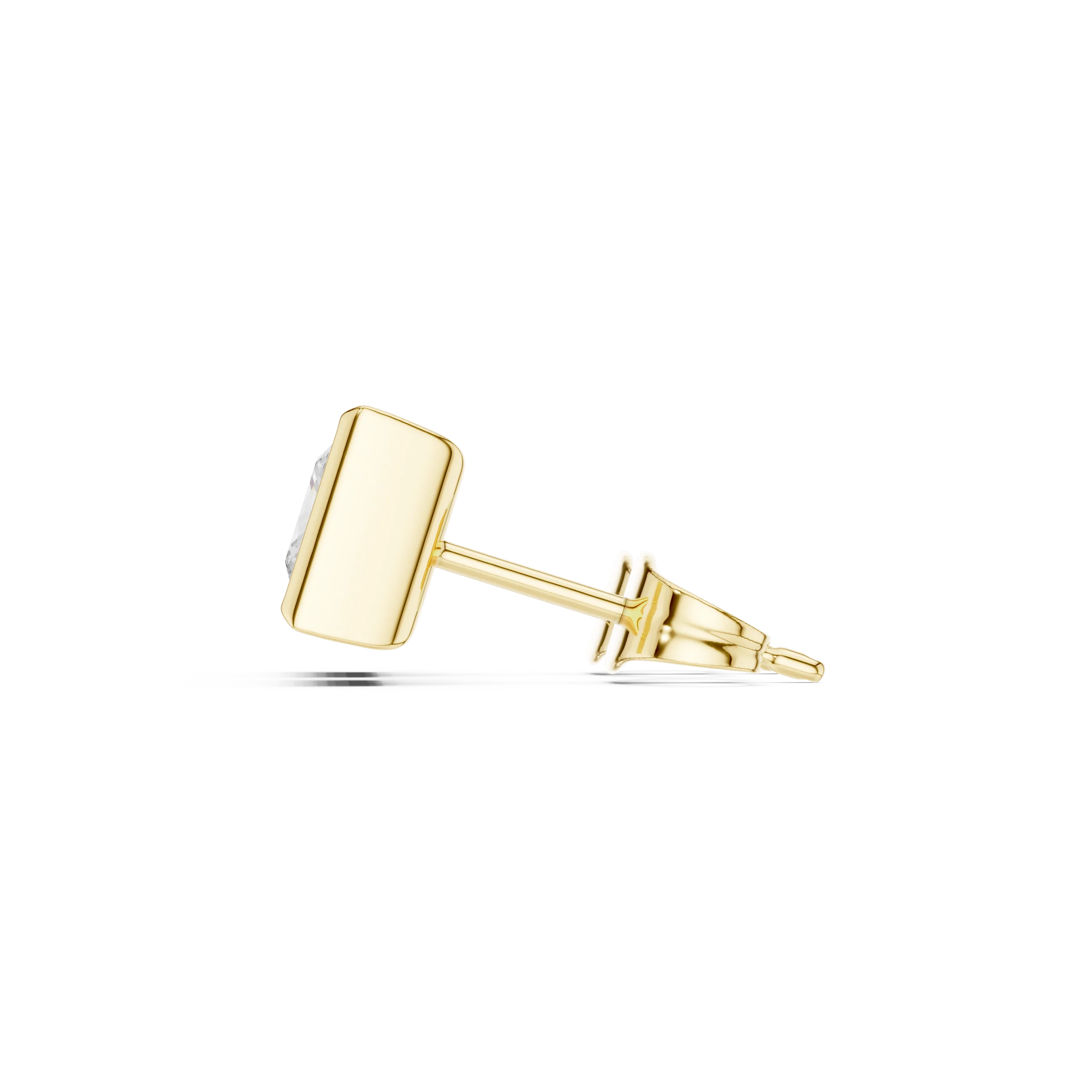 Regalia Princess Bezel Diamond Stud Earrings