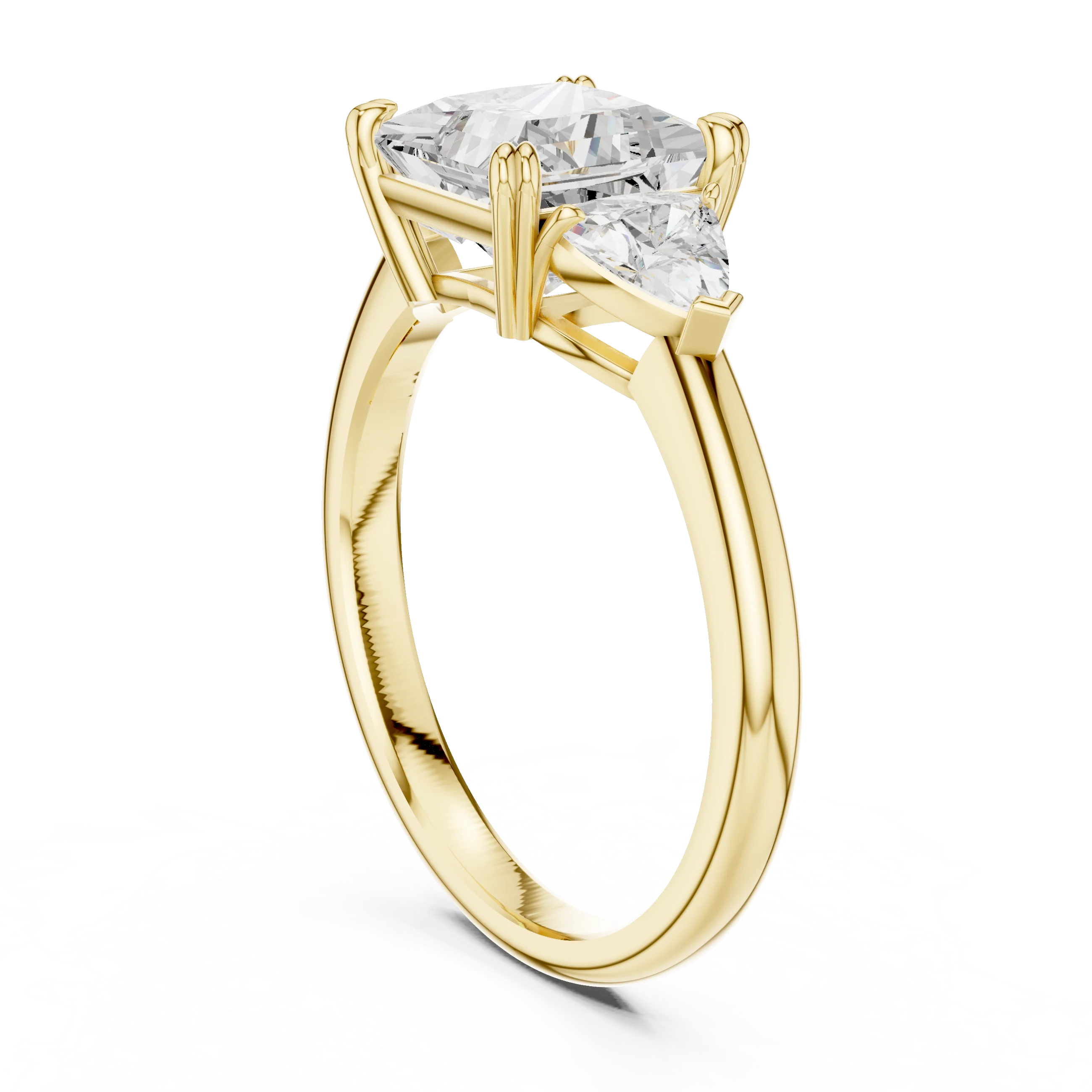 Princess Cut Diamond Three Stone Engagement Ring