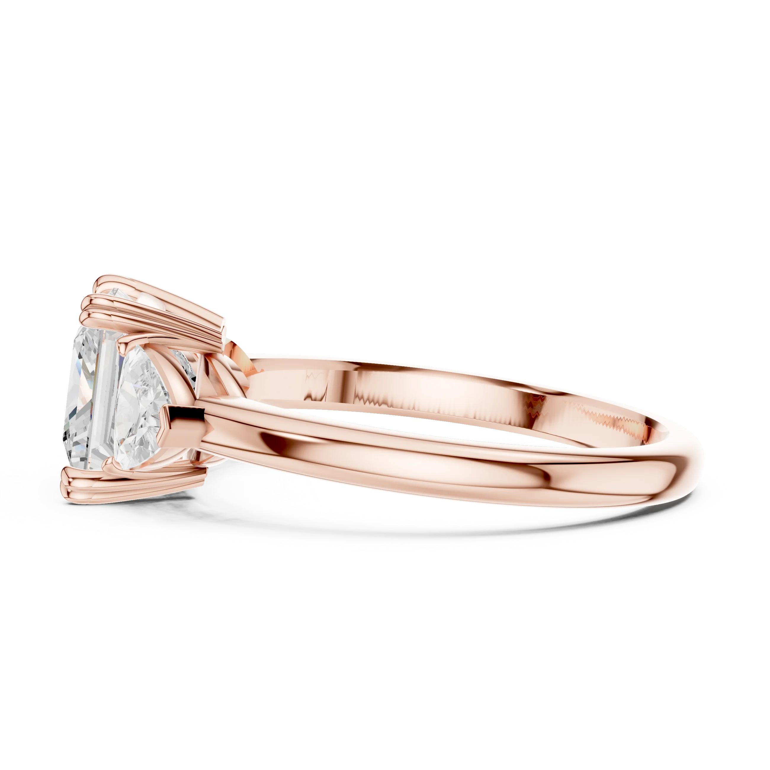 Princess Cut Diamond Three Stone Engagement Ring