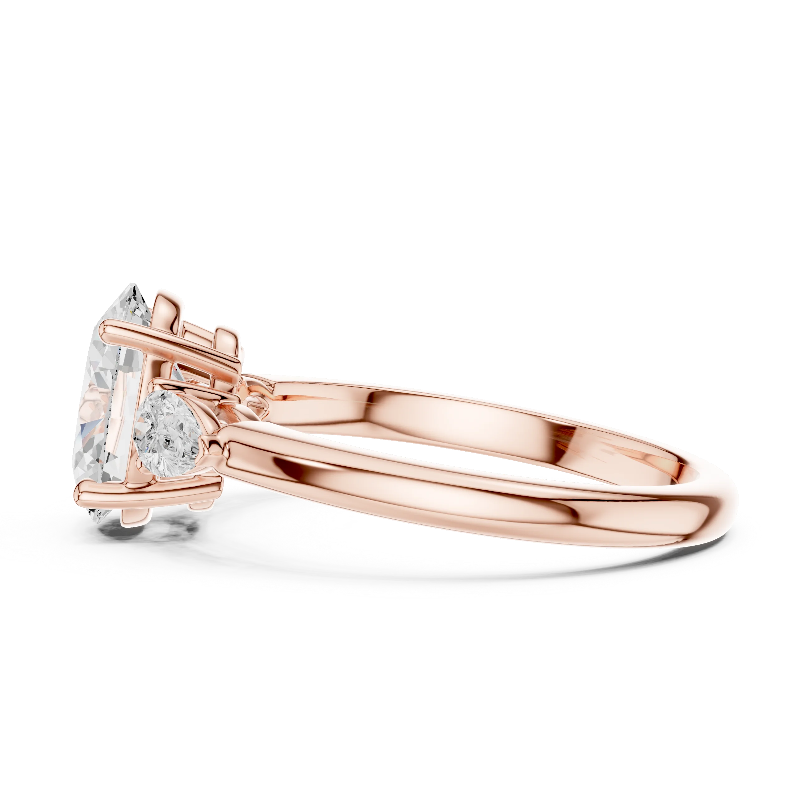 Oval Cut Diamond Three-Stone Engagement Ring