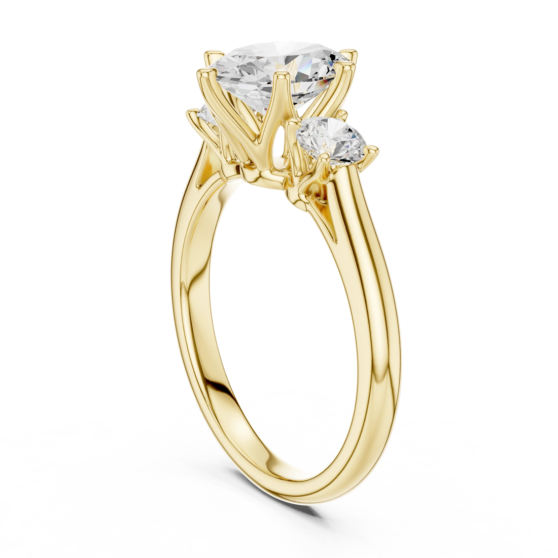 Oval Diamond Three-Stone Engagement Ring