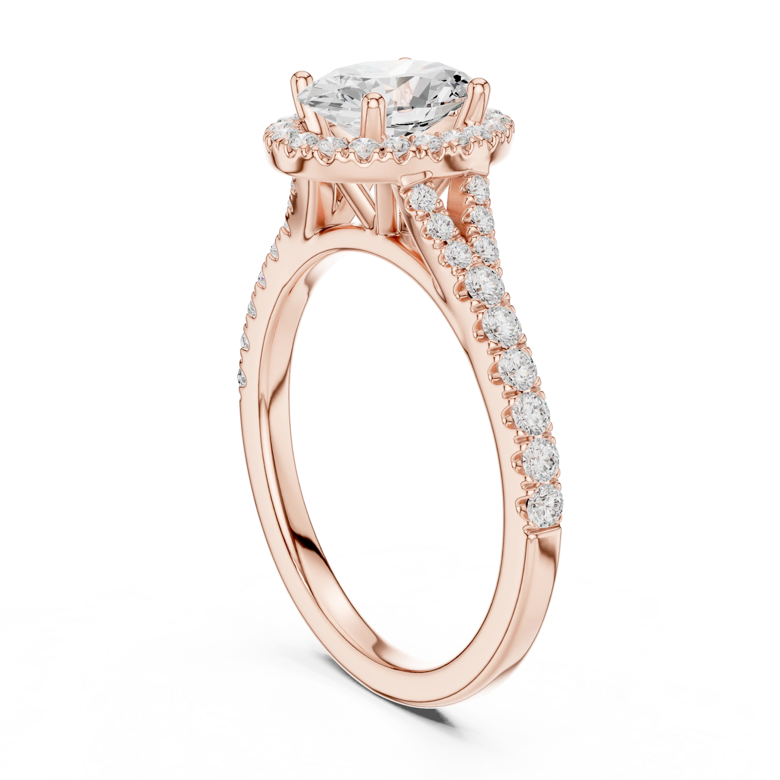 Oval Cut Diamond Halo Engagement Ring