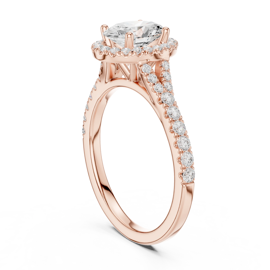 Oval Cut Diamond Halo Engagement Ring