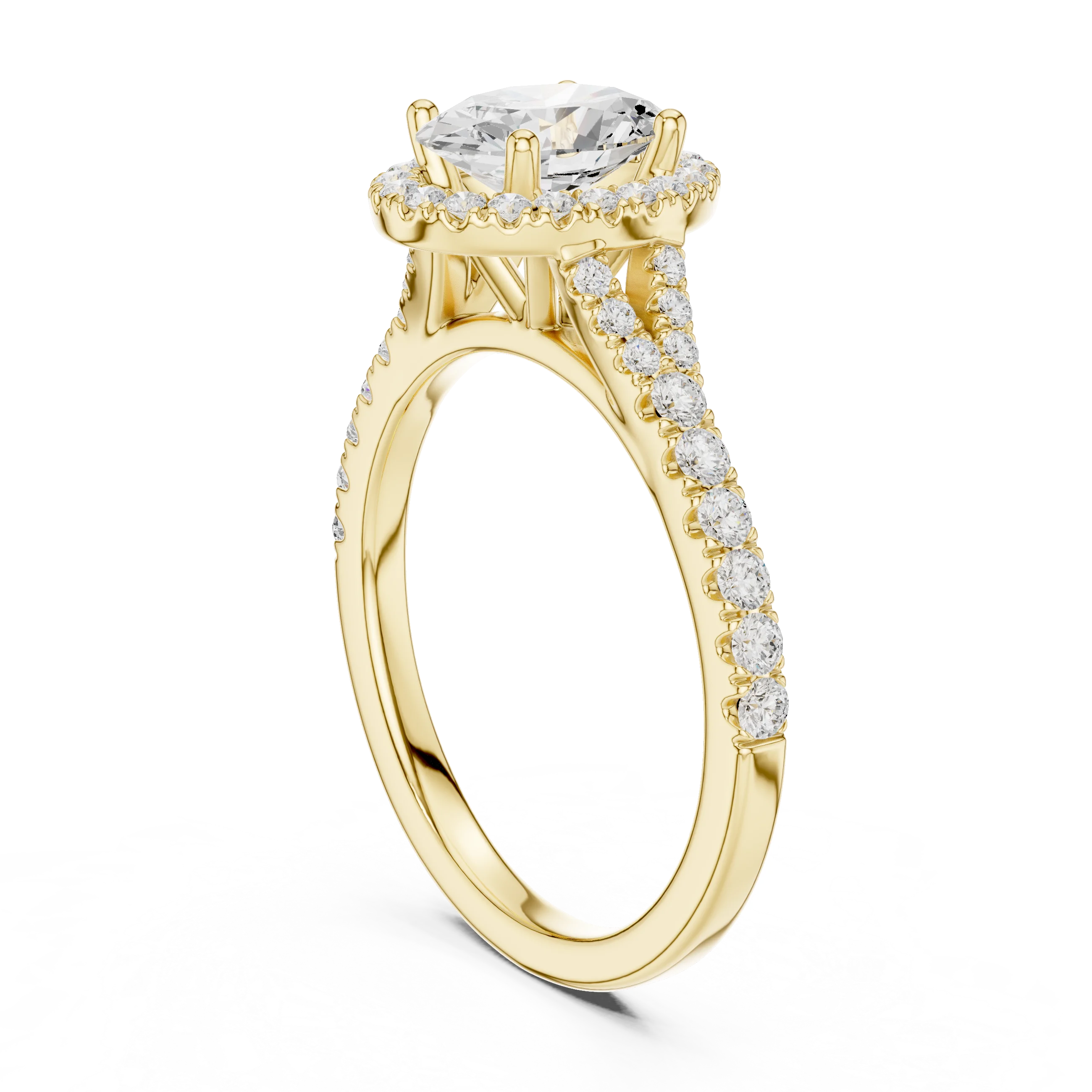 Oval Cut Diamond Halo Engagement Ring
