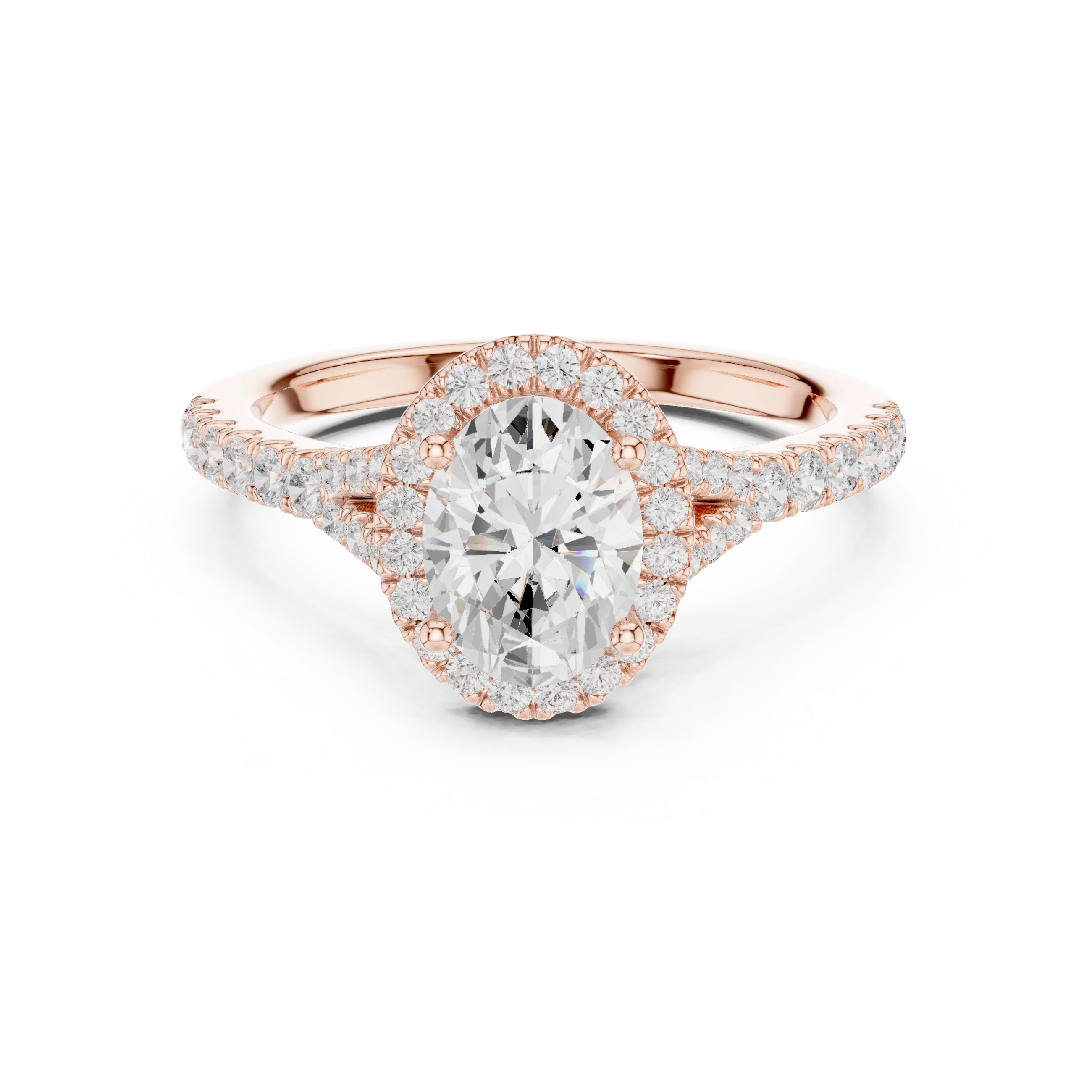 Oval Cut Diamond Halo Engagement Ring