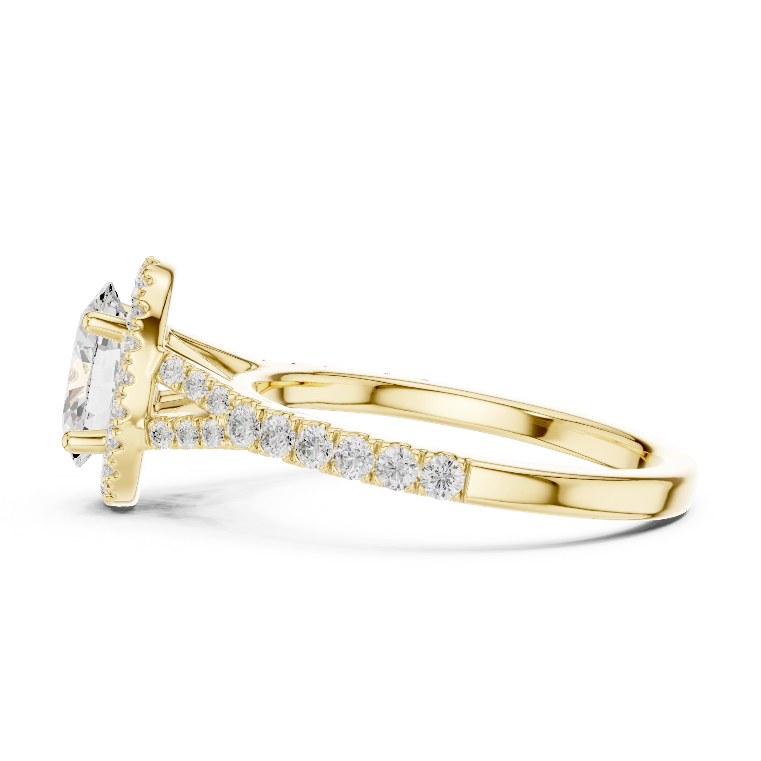 Oval Cut Diamond Halo Engagement Ring