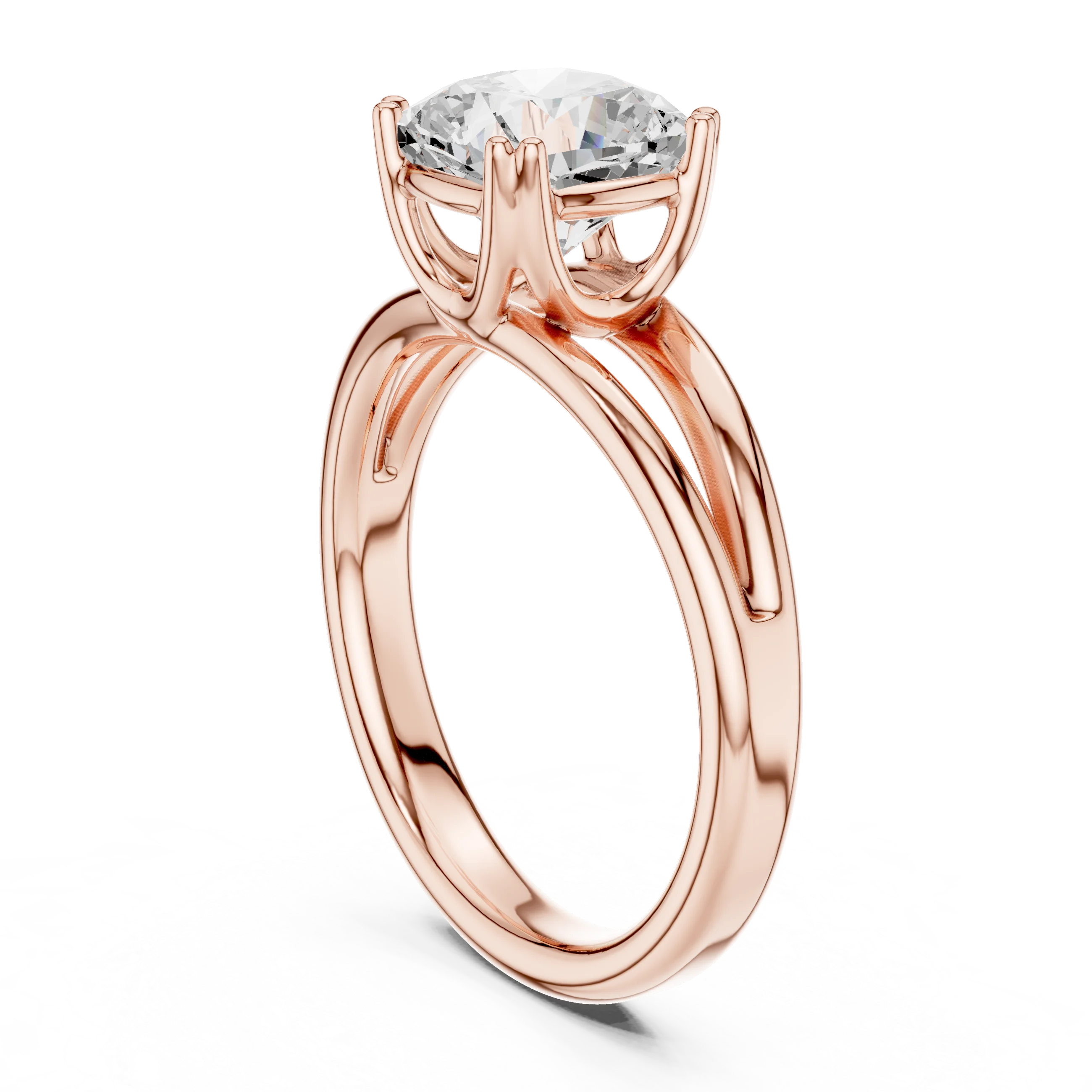 Cushion Shape Diamond Solitaire Engagement Ring