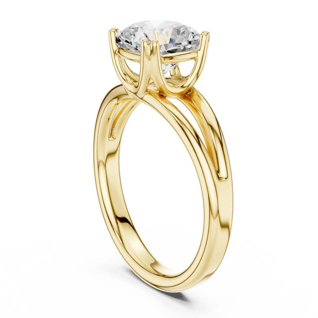 Cushion Shape Diamond Solitaire Engagement Ring