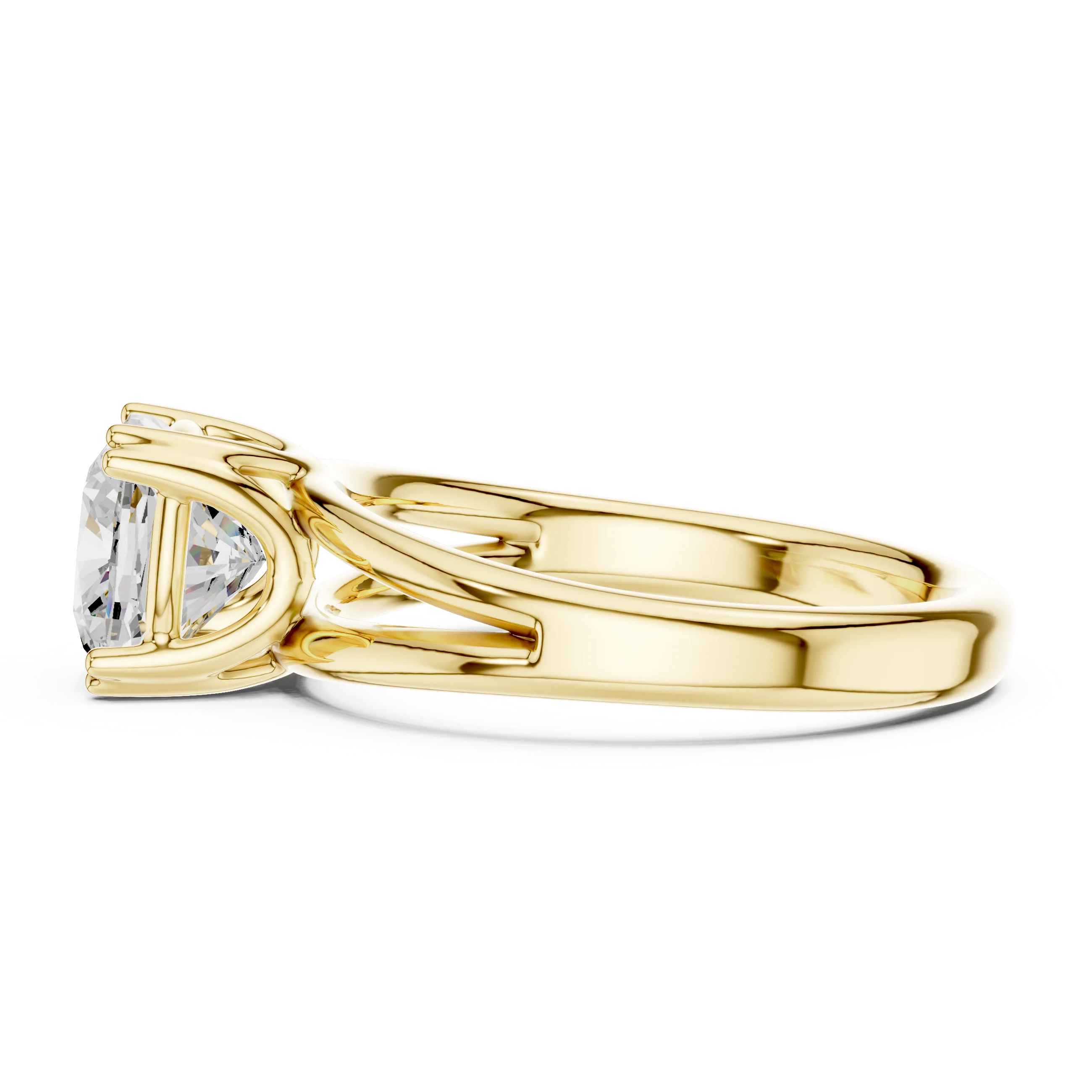 Cushion Shape Diamond Solitaire Engagement Ring